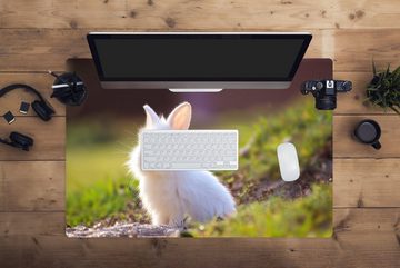 MuchoWow Gaming Mauspad Kaninchen - Sonne - Tier - Moos (1-St), Büro für Tastatur und Maus, Mousepad Gaming, 90x60 cm, XXL, Großes