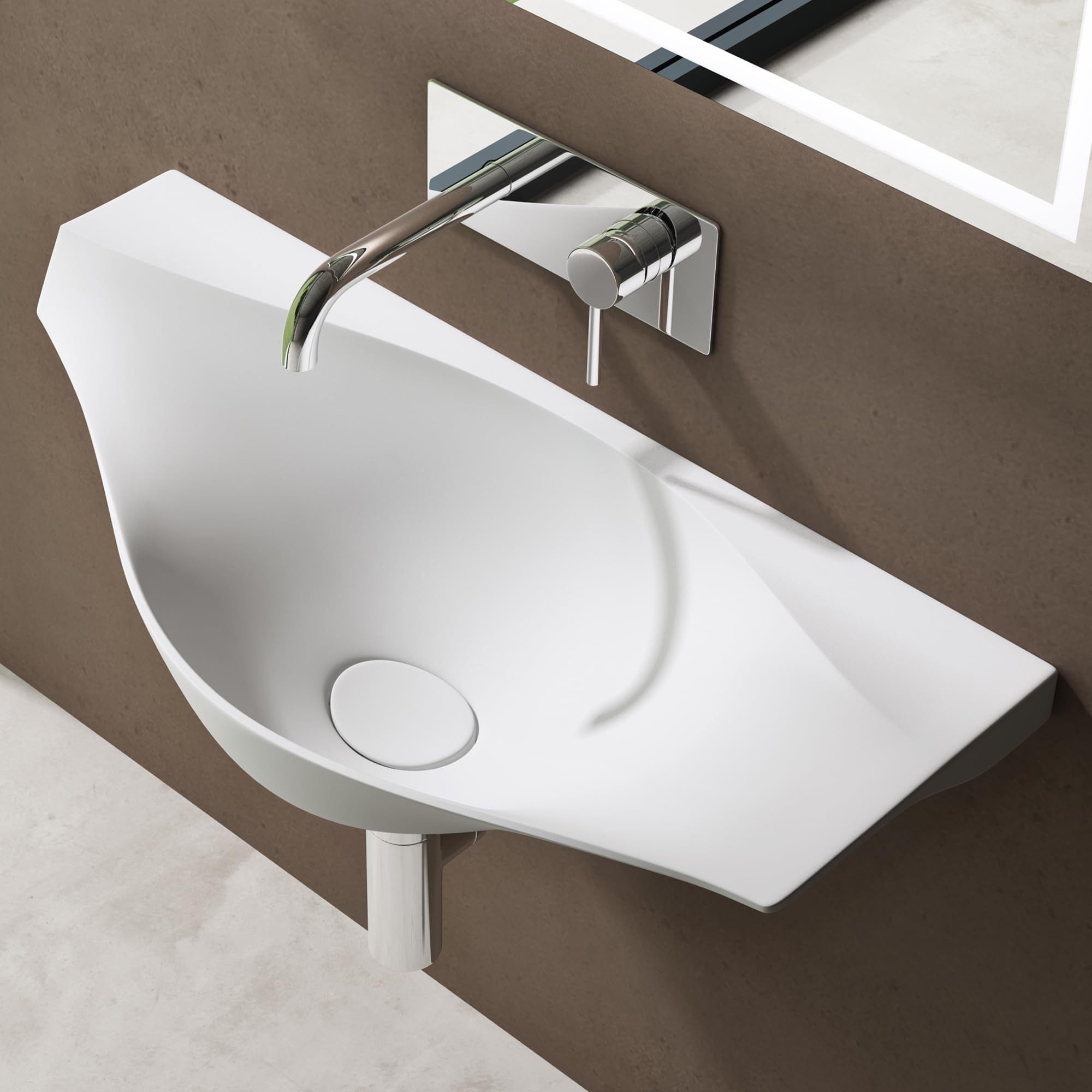 doporro Waschbecken Aufsatzwaschbecken Mineralguss Waschtisch Gussmarmor günstig online kaufen