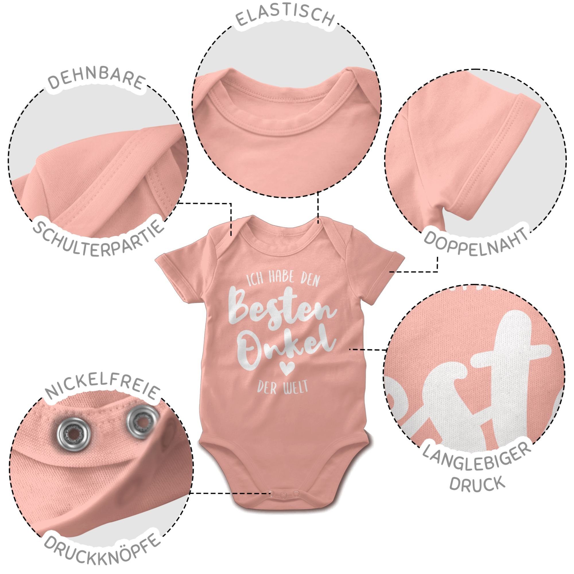 Shirtracer Shirtbody Ich habe den besten Onkel der Welt Strampler Baby Mädchen & Junge