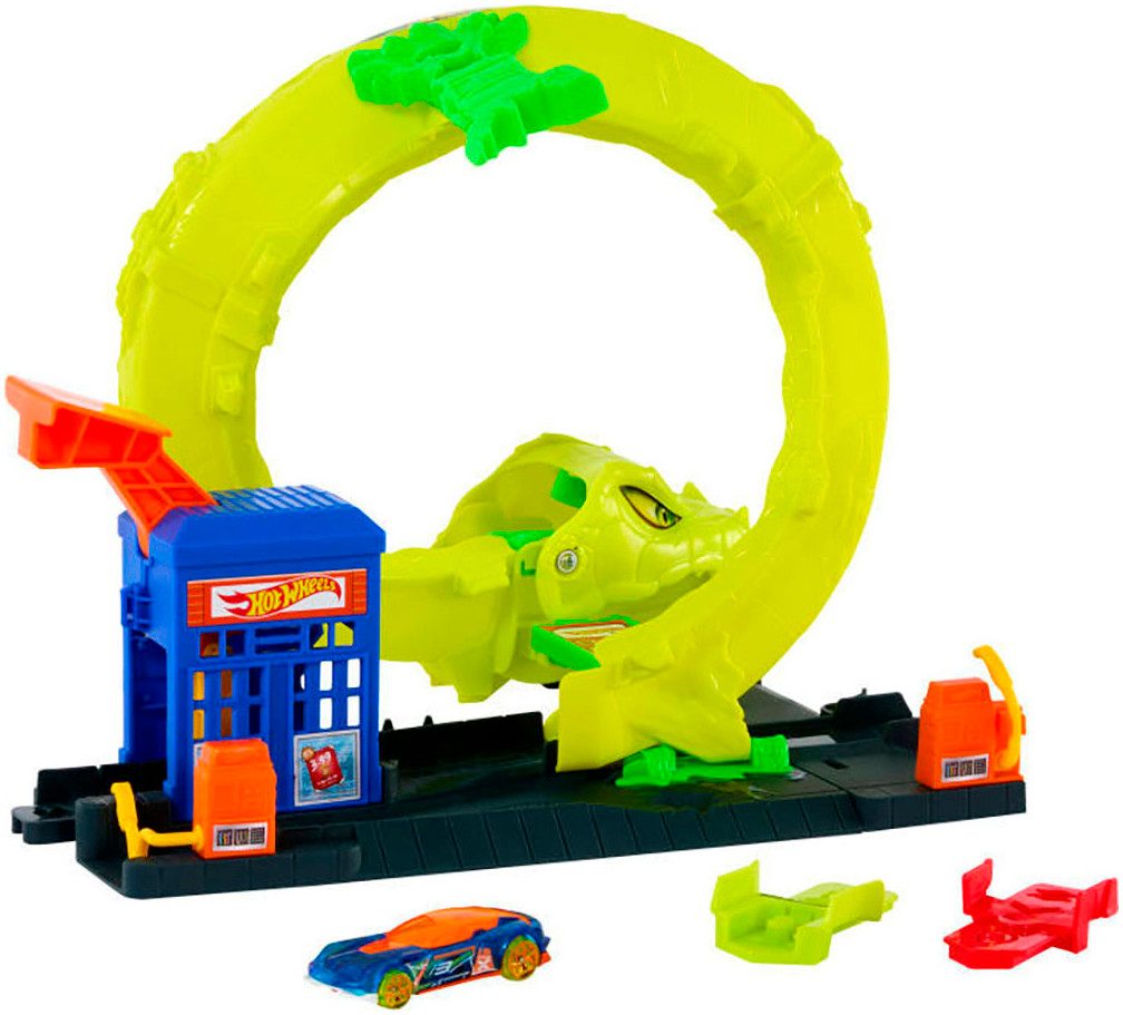 Hot Wheels Spiel-Gebäude Schlangen-Spiralattacke, inklusive Fahrzeug günstig online kaufen