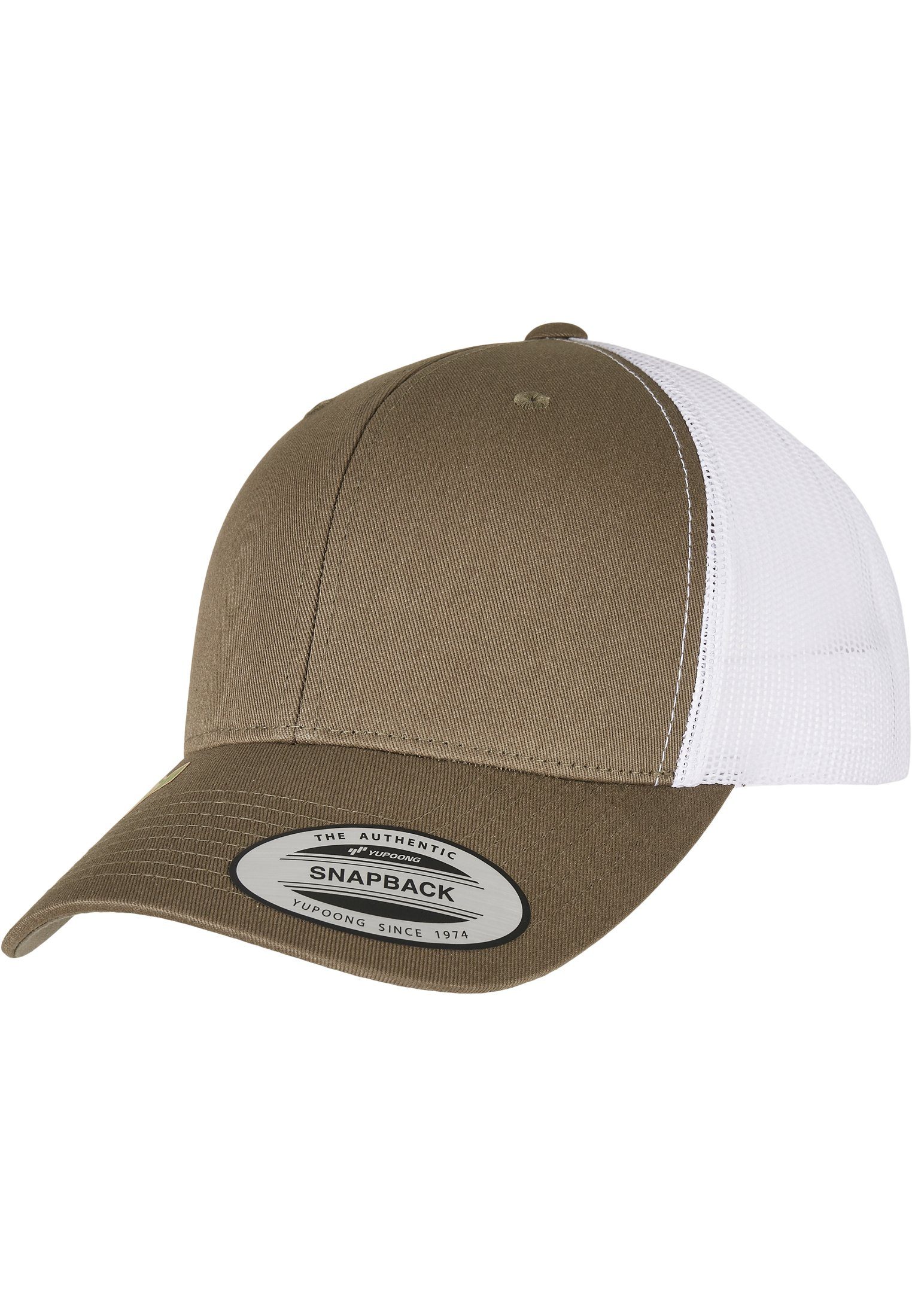 CAP Flexfit RETRO CLASSICS 2-TONE olive/white Caps Cap RECYCLED Flex TRUCKER YP