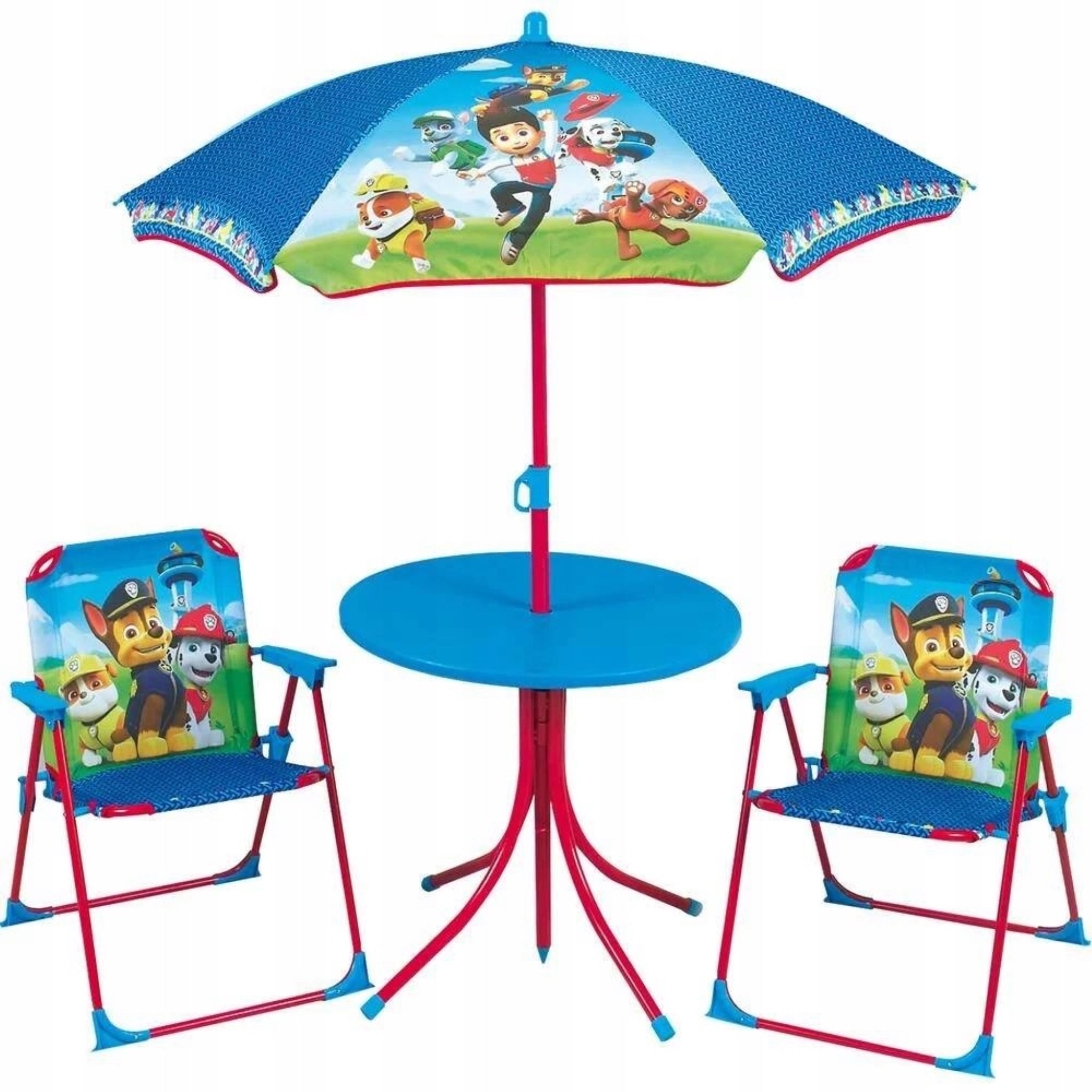 Festivalartikel Kinder-Gartenset Paw Patrol Gartenset für Kinder - Tisch, 2 Stühle & Schirm, (3-tlg)