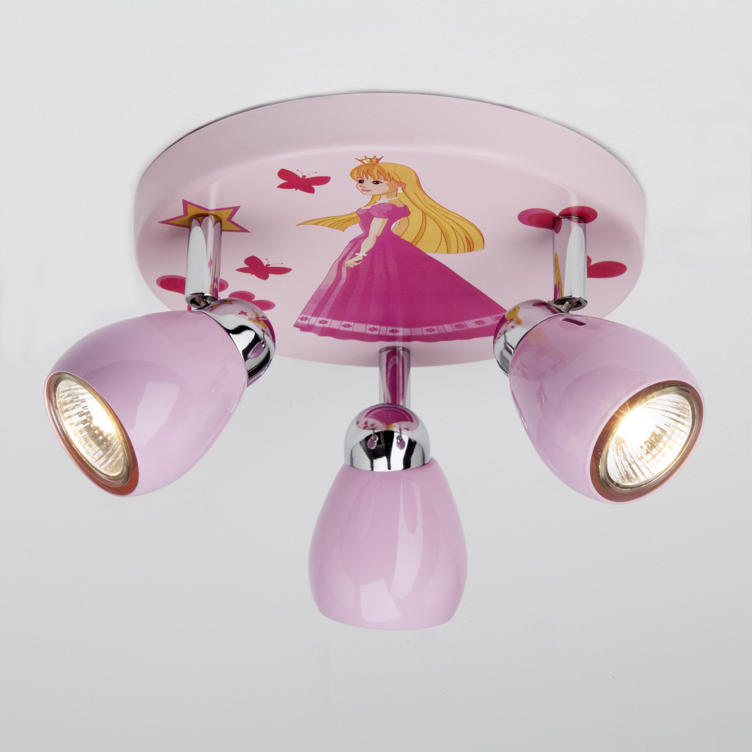 Lightbox Deckenstrahler, LED wechselbar, Warmweiß, LED Deckenstrahler, im Prinzessinnendesign, mit warmweißem Licht