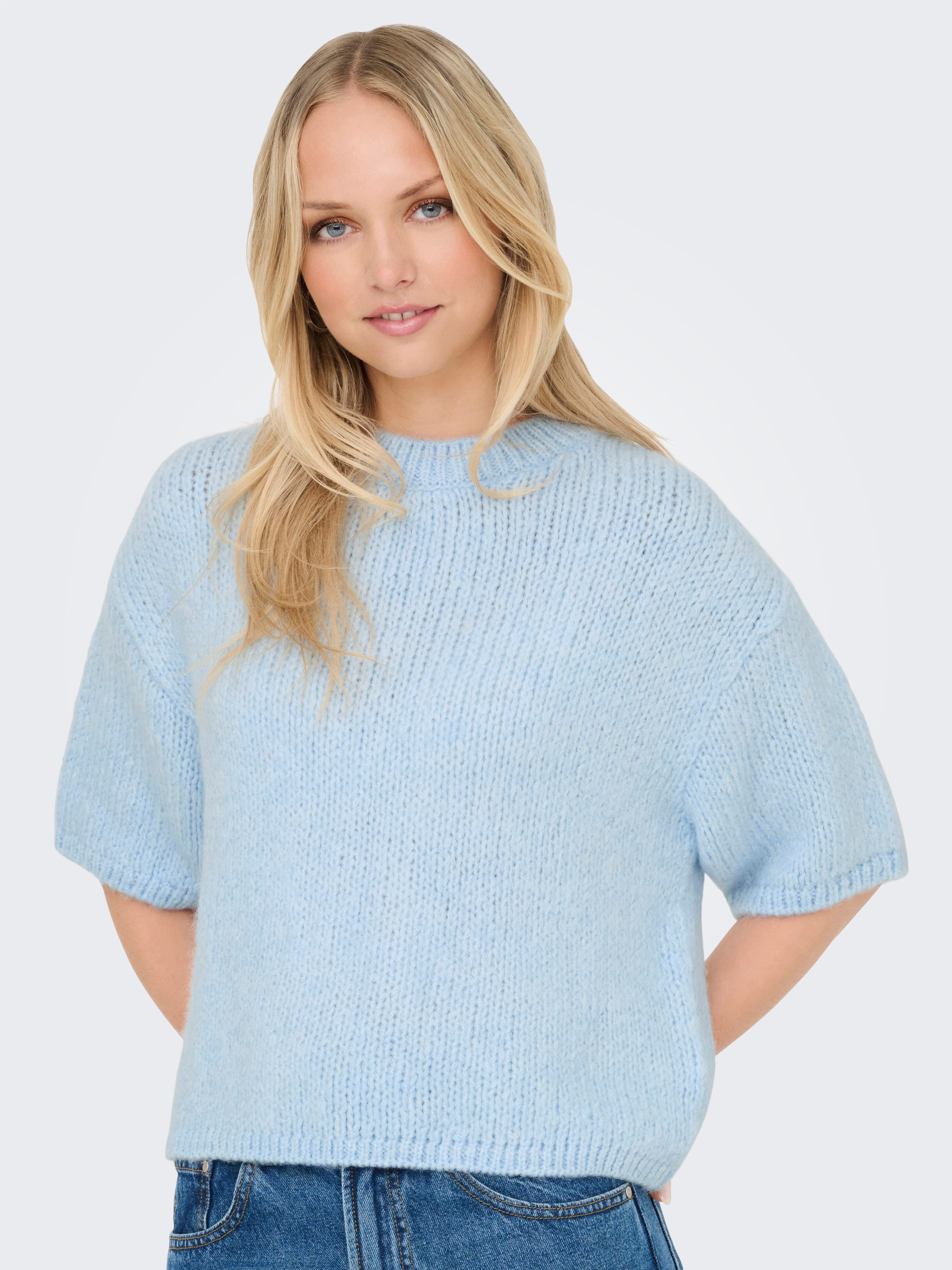 JDY Strickpullover JDYLINEA S/S PULLOVER O-NECK KNT NOOS günstig online kaufen
