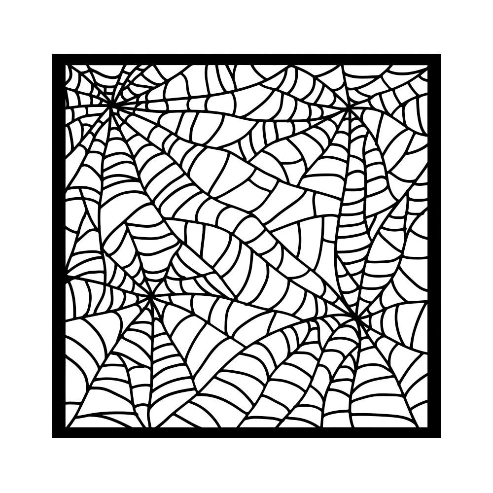 Stamperia Malschablone Whispering Woods - Spider Pattern, 18 x 18 cm