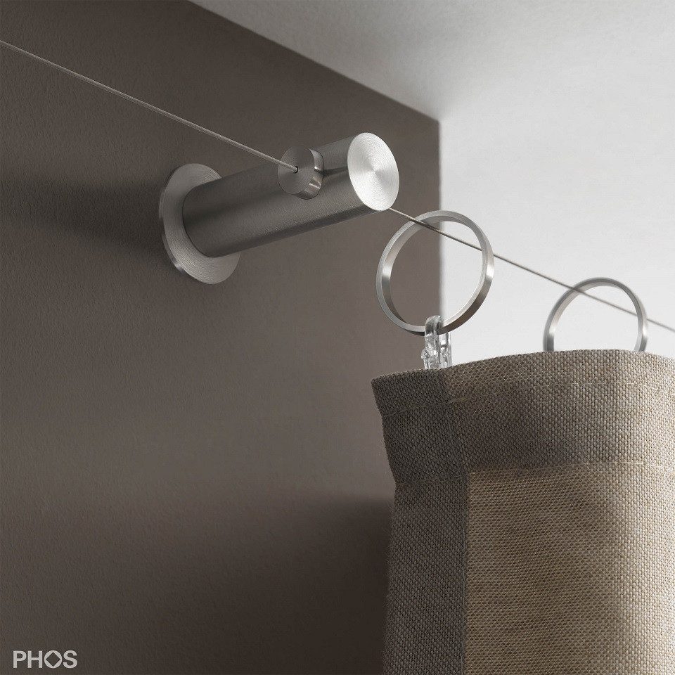 PHOS Design Seilspanngarnitur - Seilzwischenträger aus Edelstahl für PHOS Seilspannsysteme, - 100% Made in Germany