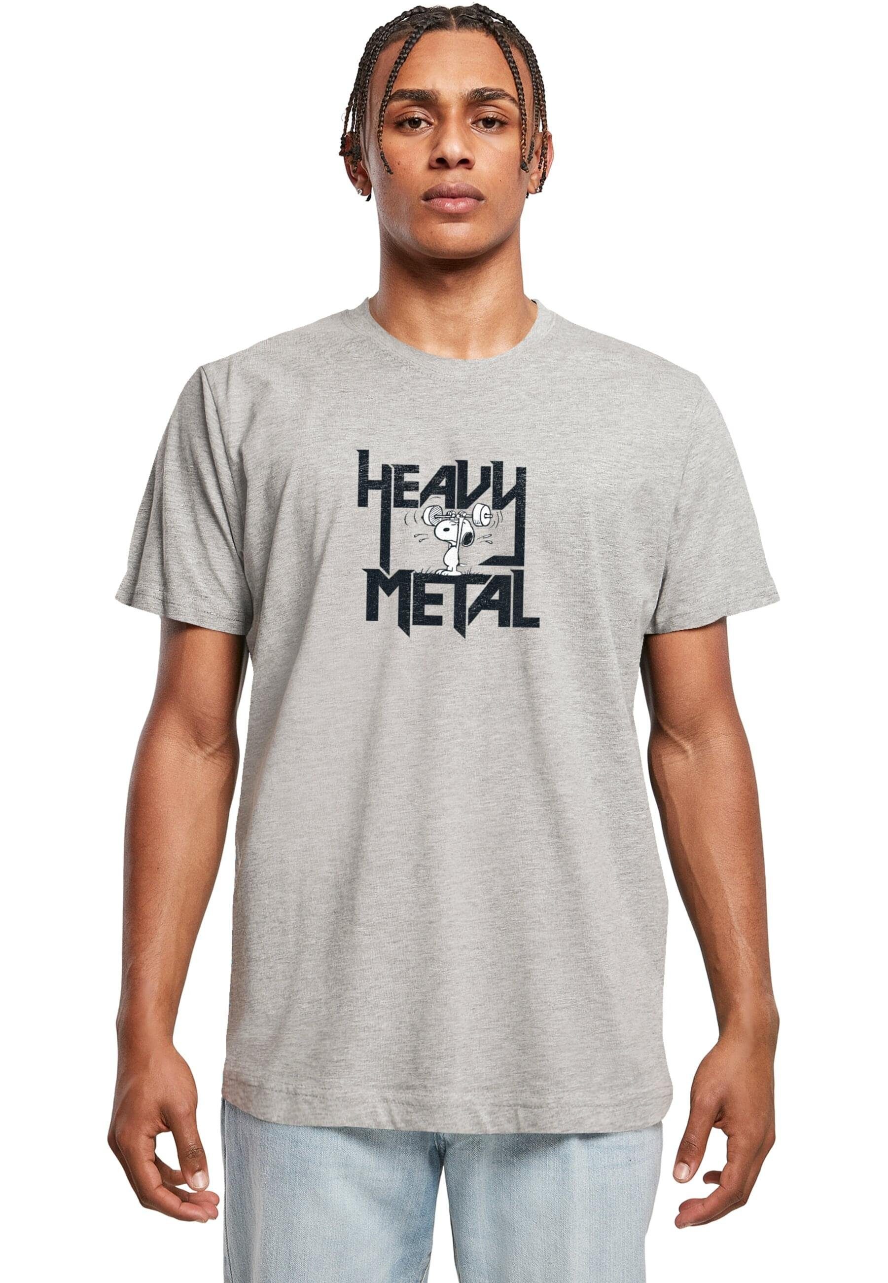 Merchcode T-Shirt Herren Peanuts - Heavy Metal T-Shirt Round Neck (1-tlg) heathergrey
