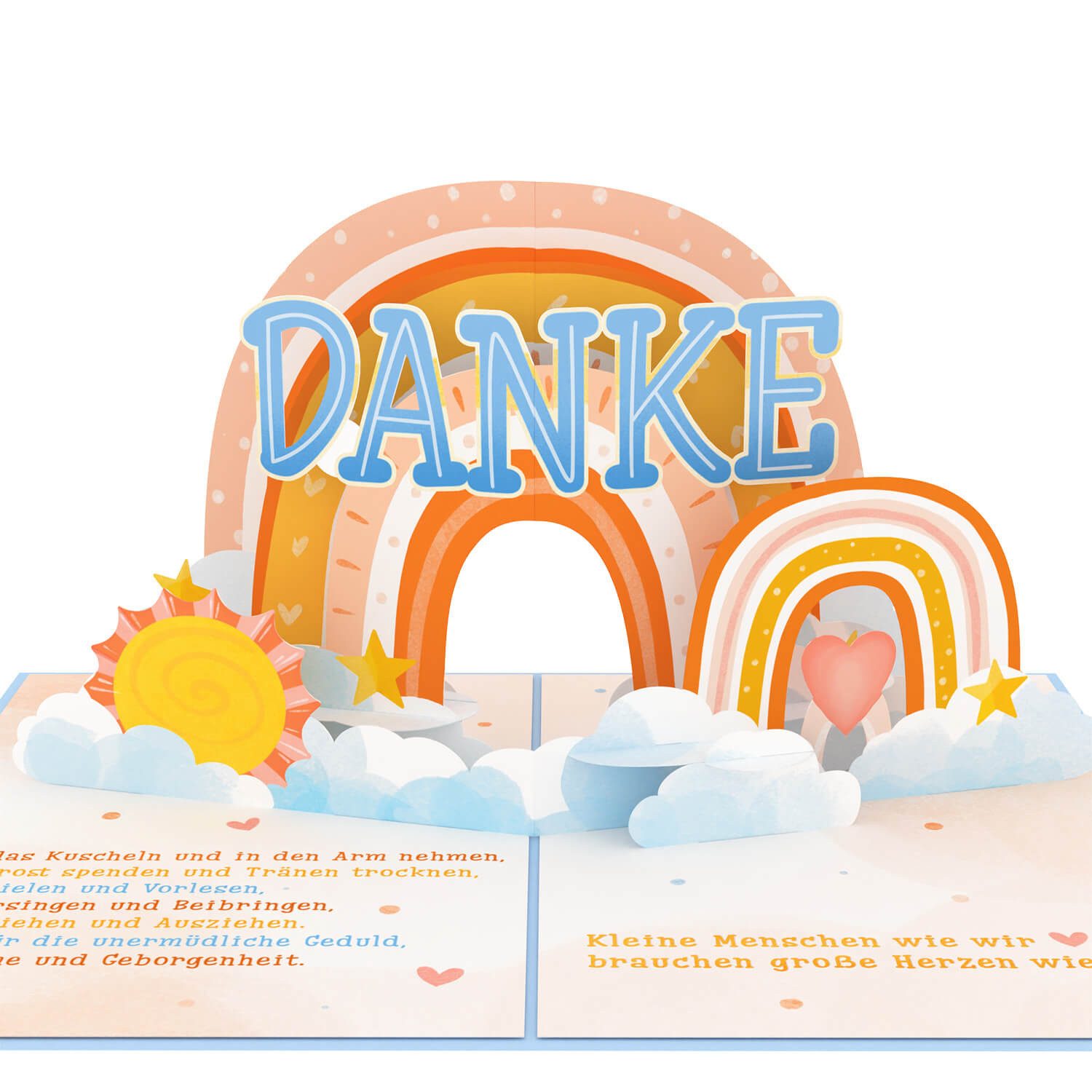 papercrush Dankeskarte Dankeschön für Erzieherinnen Pop-Up Karte, Handgemacht, Verschenkfertig, Mit Umschlag