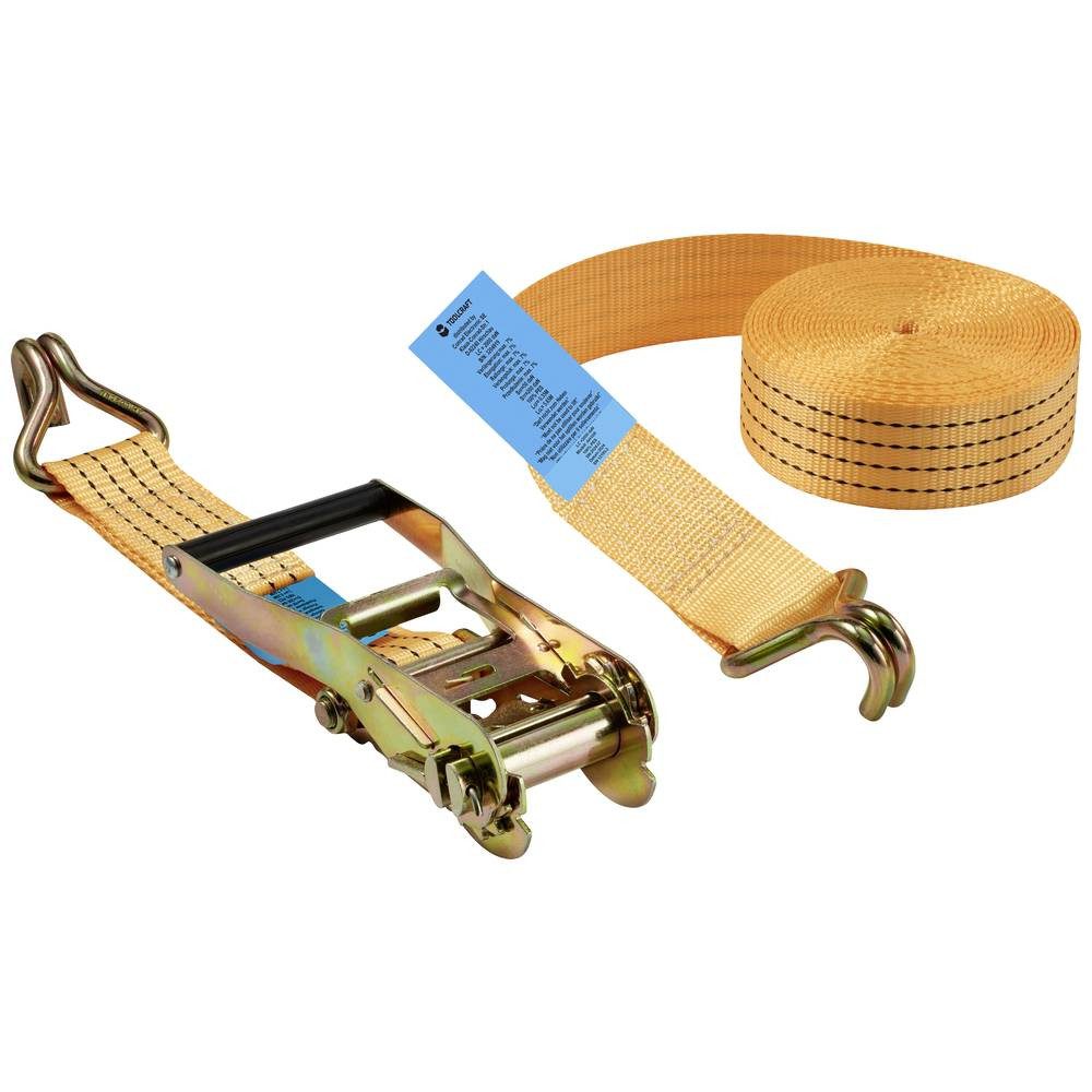 TOOLCRAFT Spanngurt Ratschen Zurrgurt 2tlg. 50 mm x 6 m 4 kg TO-9614757