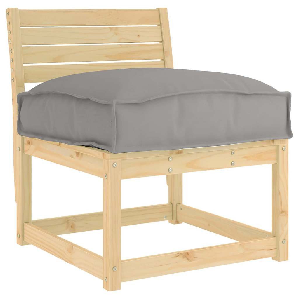 vidaXL Sitzauflage Kissen Grau 60 x 40 x 8 cm Oxford-Stoff, (1 St)