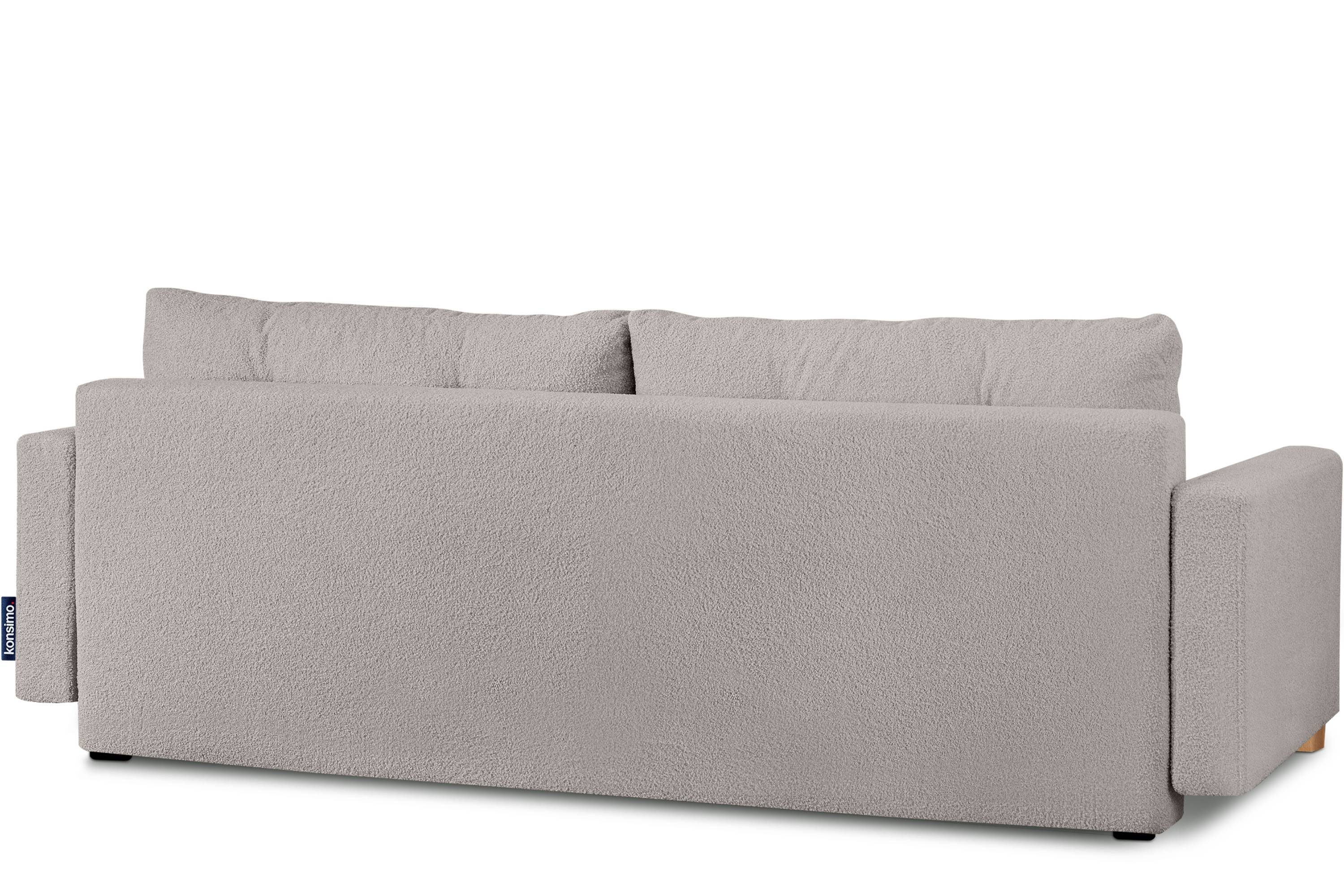 ERISO Sofa ausziehbare Liegfläche cm 3-Personen, Konsimo Schlafsofa 196x150