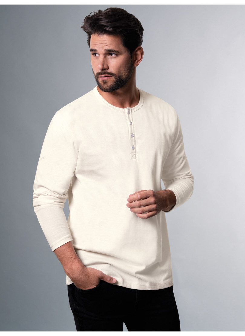 Trigema Longsleeve "TRIGEMA Langarmshirt mit Knopfleiste", (1 tlg.) günstig online kaufen