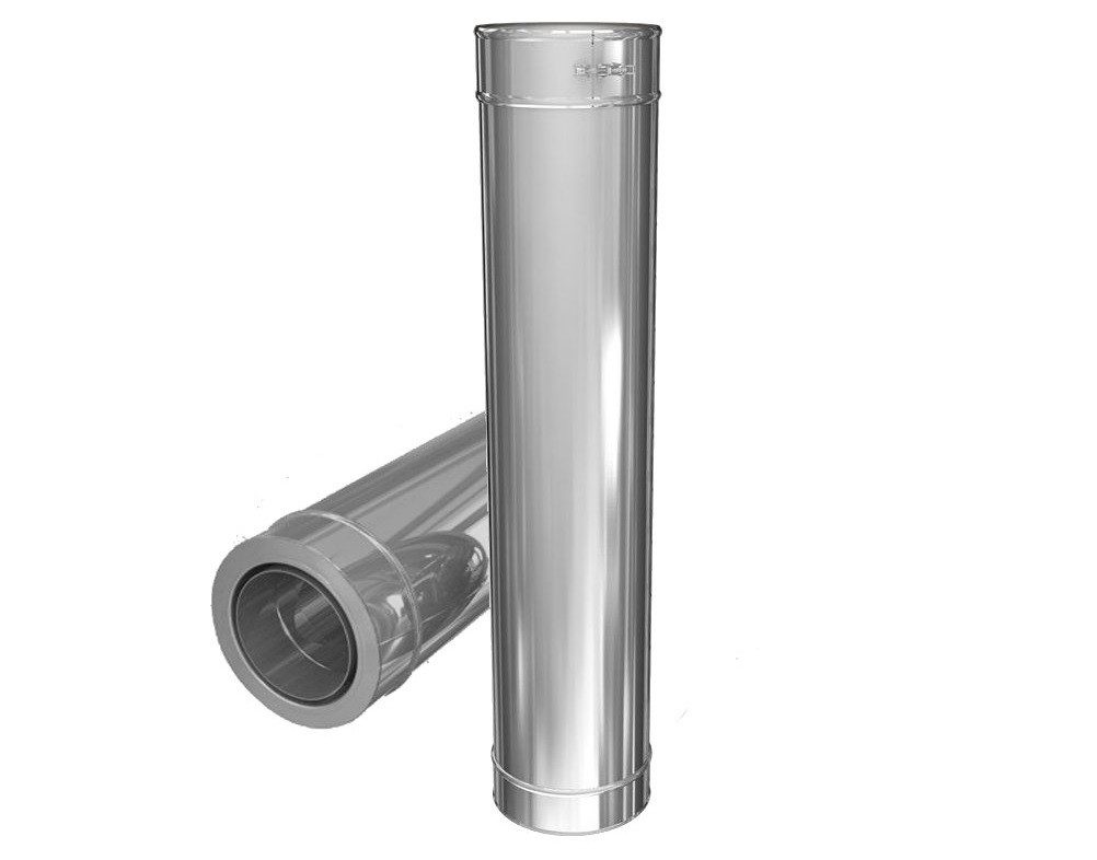 Schornstein-Zentrallager Schornstein Wanddurchführung 1000 mm DW 150 kürzbar mit Wandfutter inkl. Klemmband