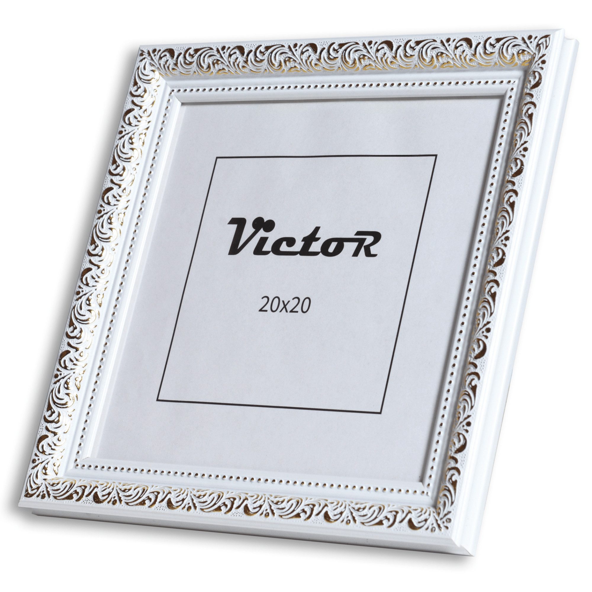 Victor (Zenith) Bilderrahmen Rubens, Bilderrahmen 20x20 cm Weiß Gold, Bilde günstig online kaufen