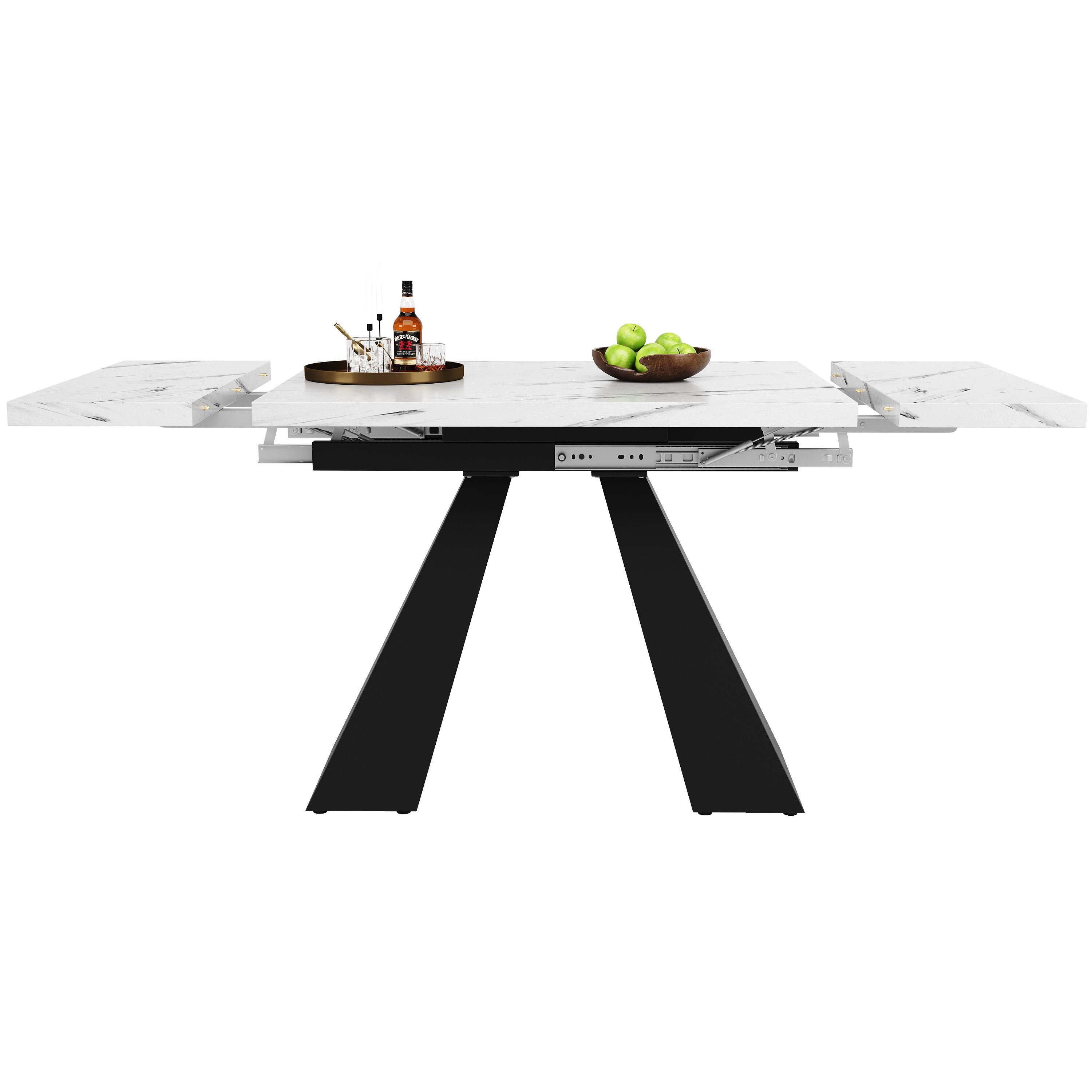OKWISH Esstisch Langer Tisch,Moderne Esstisch,Teleskoptisch,Esstisch-Set (T günstig online kaufen