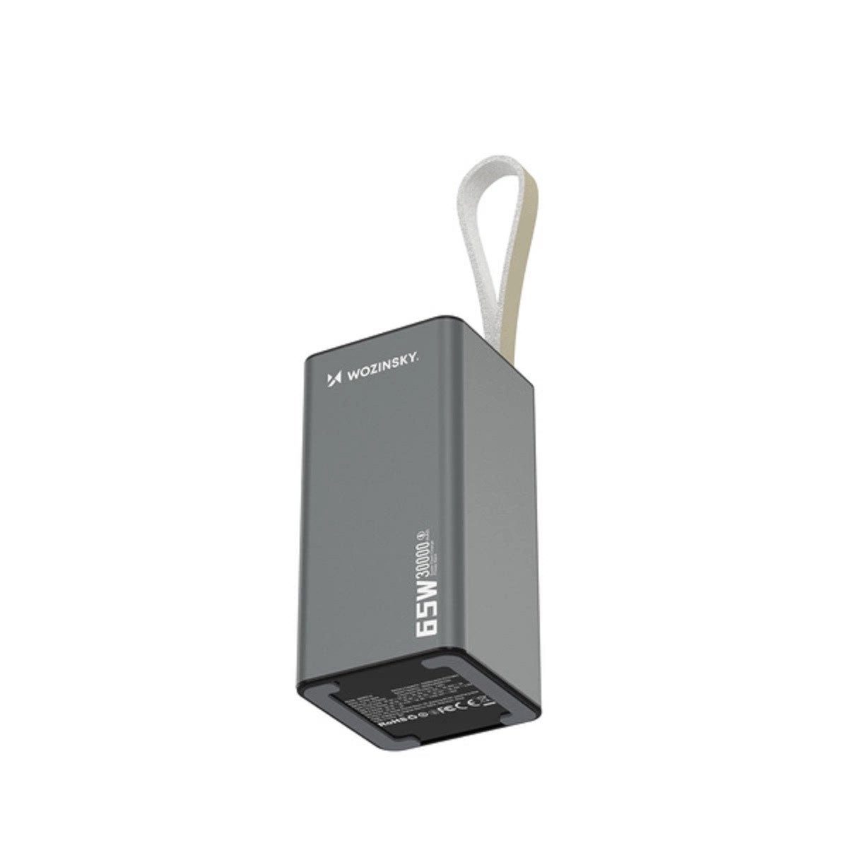 Wozinsky Powerbank Wozinsky K65+ 65W 30000mAh 2x USB-C, 1x USB-A 65W - schwarz Powerbank – Bild 3 von 4