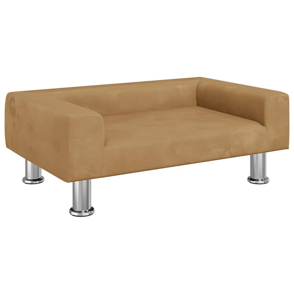 vidaXL Hundekorb 70 x 45 x 265 cm Hundebett Braun 70x45x26,5 cm Samt