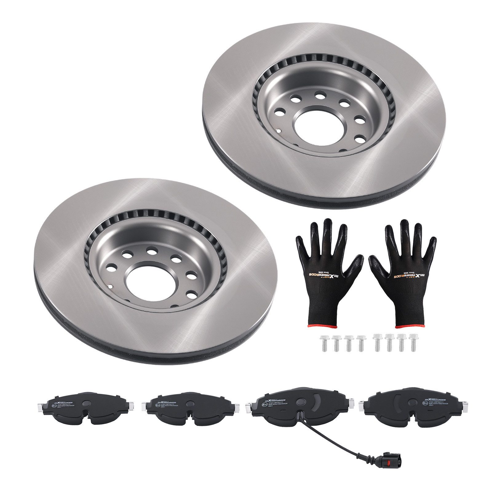 maXpeedingrods Bremsbelag, Bremsscheiben Bremsbeläge Vorne For VW Tiguan Touran Arteon Caddy Audi