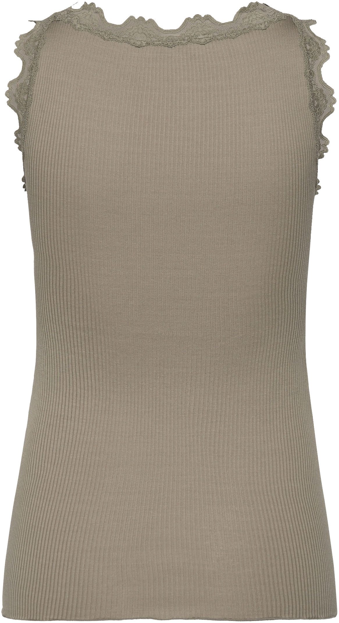 rosemunde Spitzentop Babette Silk Top mit Seide Vintage-Spitzenbesatz, mit Rundhalsausschnitt, hoher Seidenanteil
