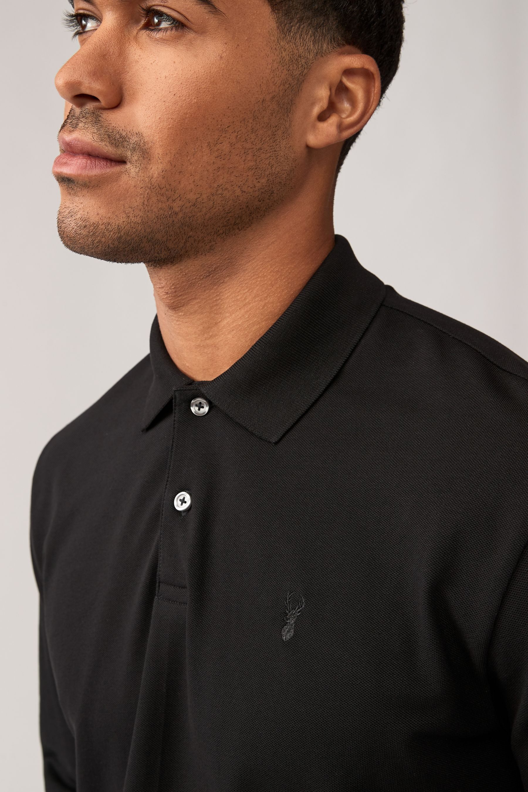 Next Langarm-Poloshirt Langärmeliges Pikee-Poloshirt (1-tlg)