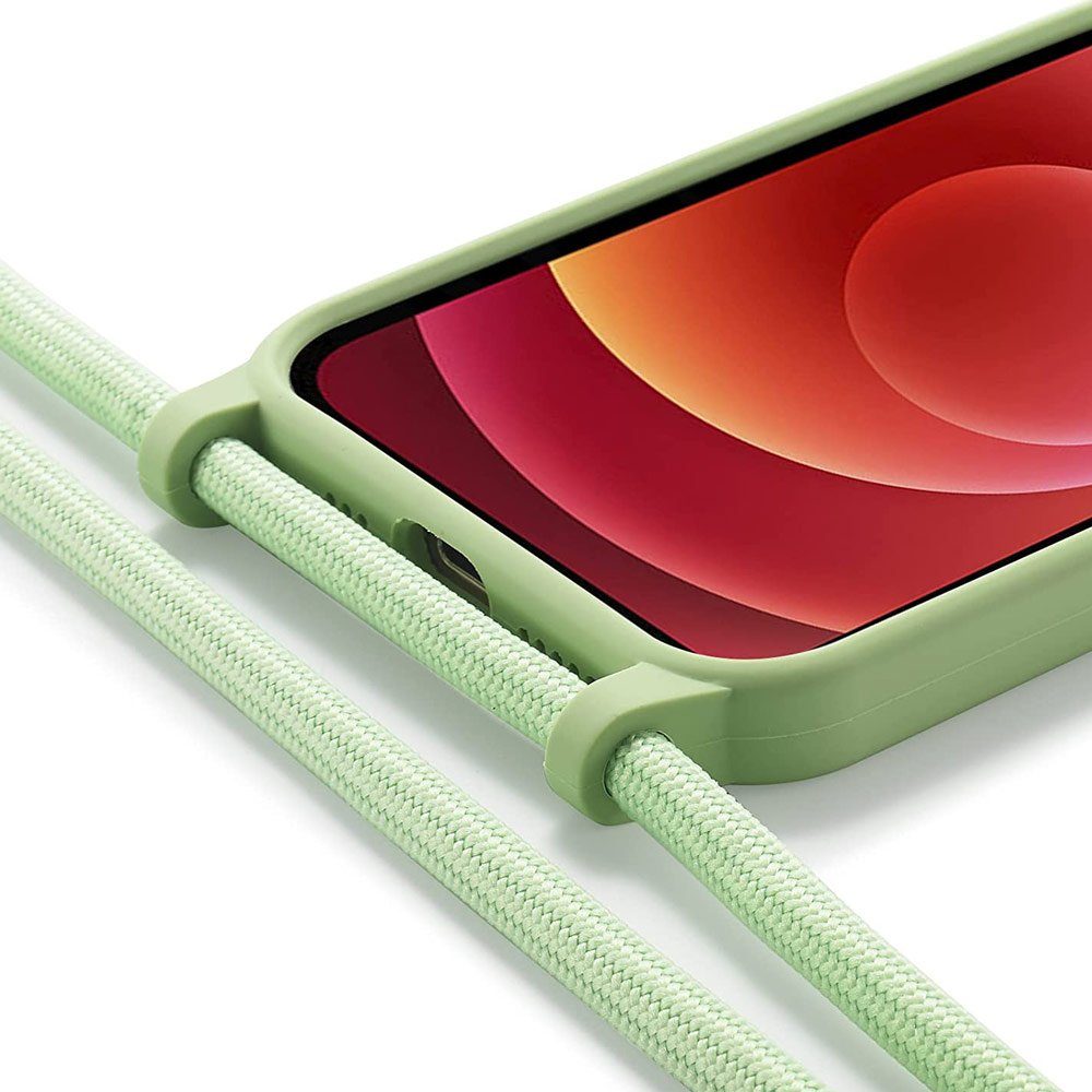 FITSU Handyhülle Handykette für Apple iPhone Hülle mit Band Handyband Case zum Umhängen, Hülle für iPhone 12 Pro, 12, 12 Mini, SE 2022, 11, XS, XR, X, 8, 7, 6