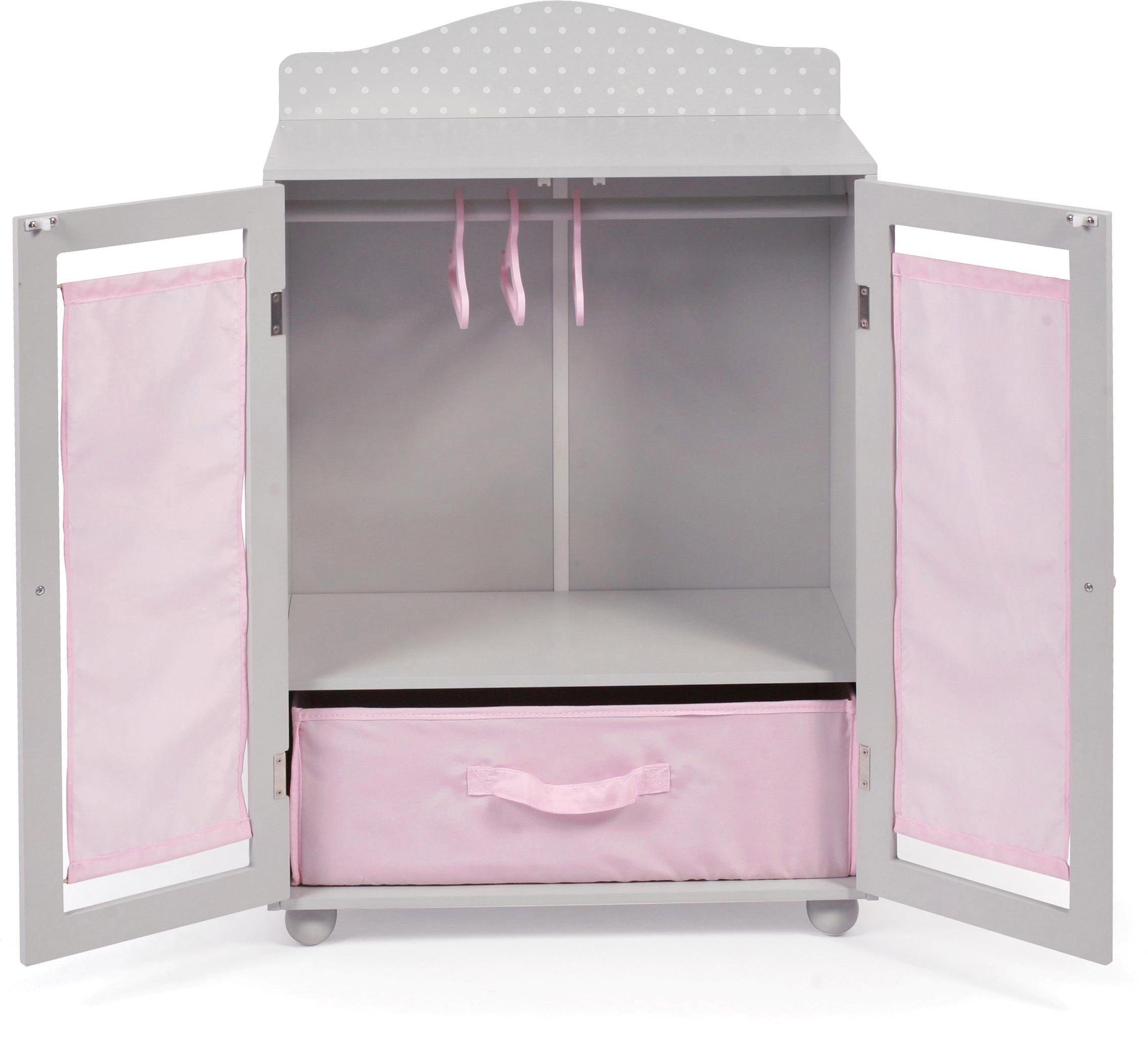 CHIC2000 Puppenkleiderschrank Puntos, grey