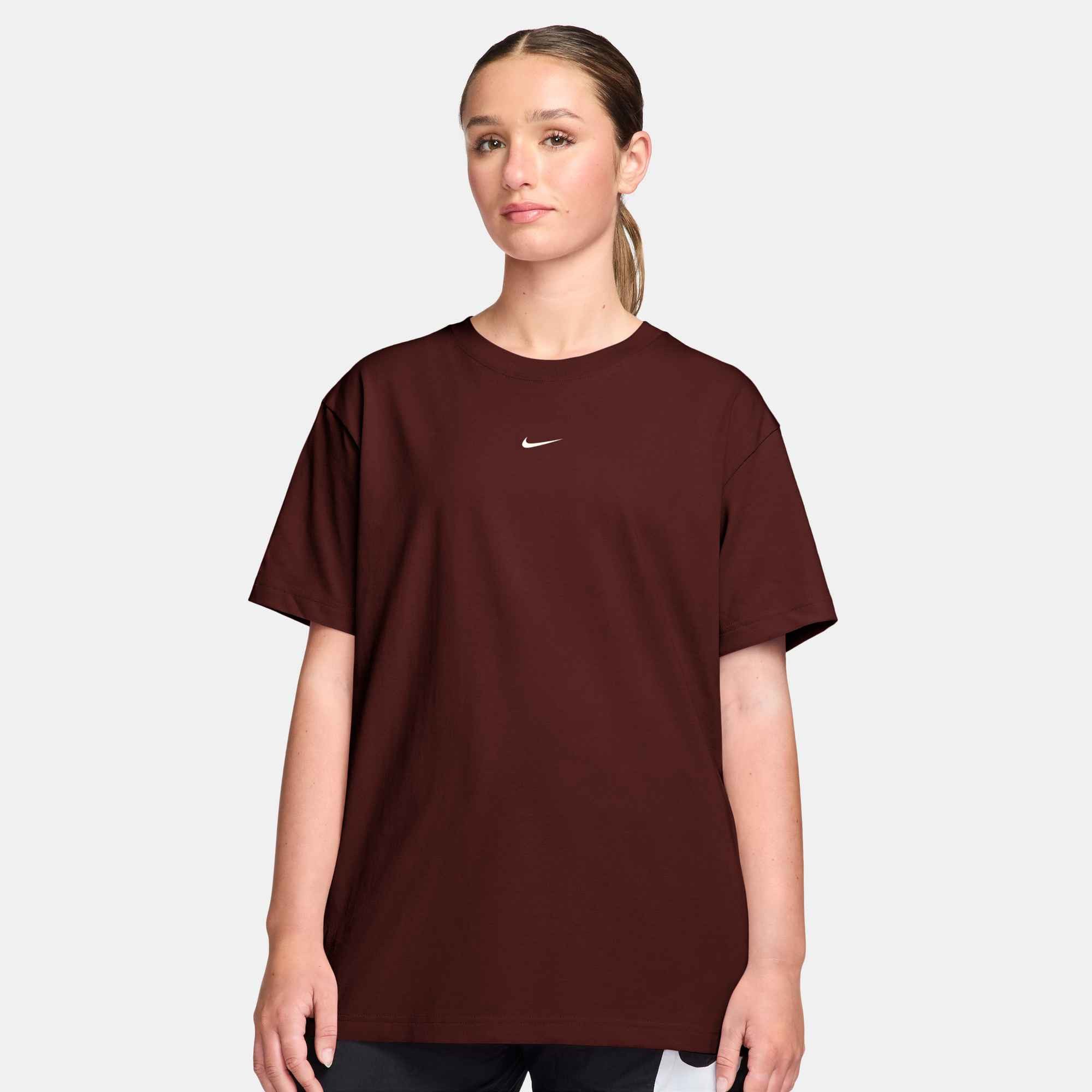 Nike Sportswear T-Shirt W NSW CLASSIC SS TEE Kurzarm, mit Rundhalsausschnitt, aus Baumwoll-Jersey, normale Länge