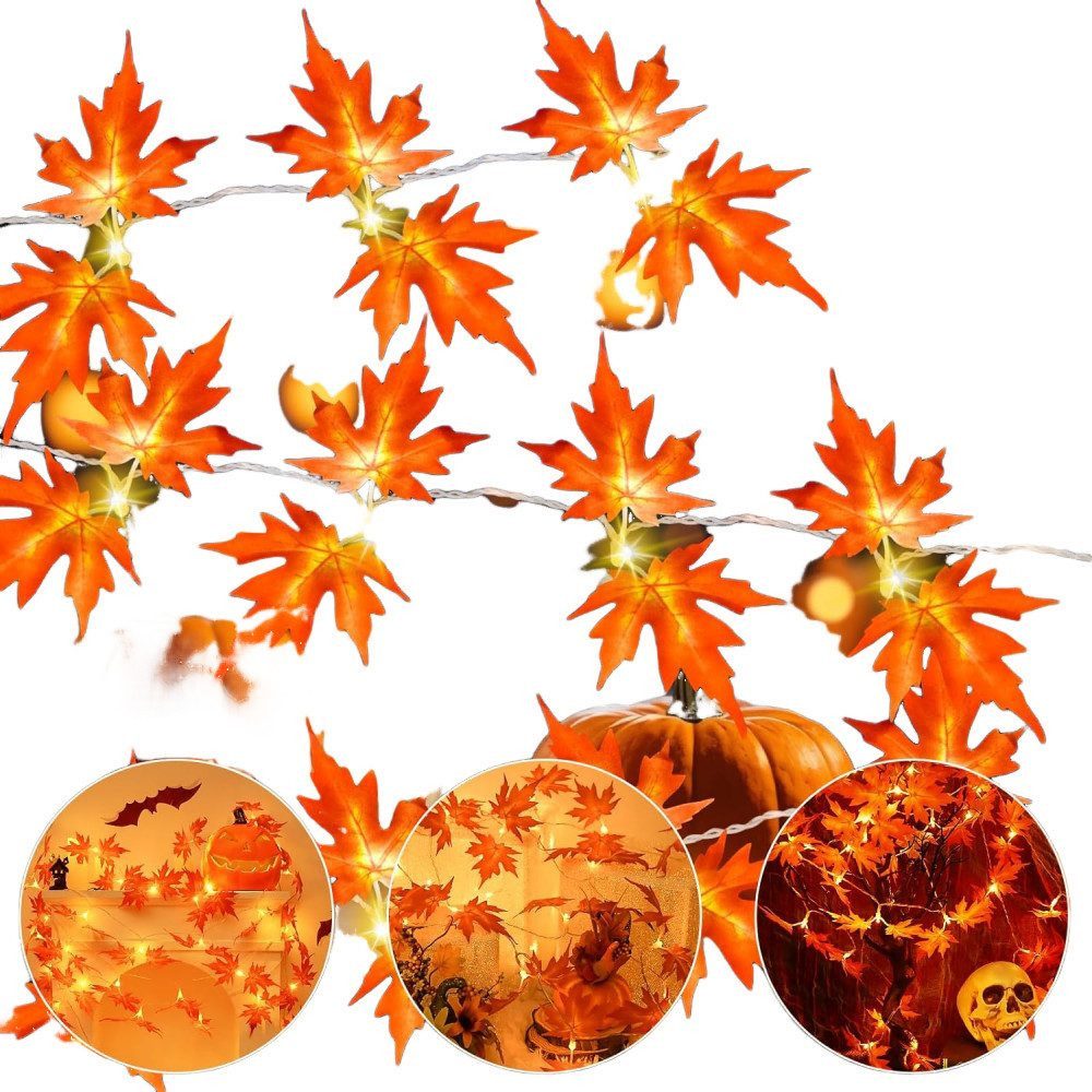 FELIXLEO LED-Kerze Halloween Herbstdekoration Lichterkette 3M günstig online kaufen