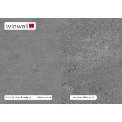 winwall Duschrückwand Duschrückwände ALU-Verbundplatte Dekor: Struktur Dunkelgrau, (1-tlg), Wandverkleidung aus Alu
