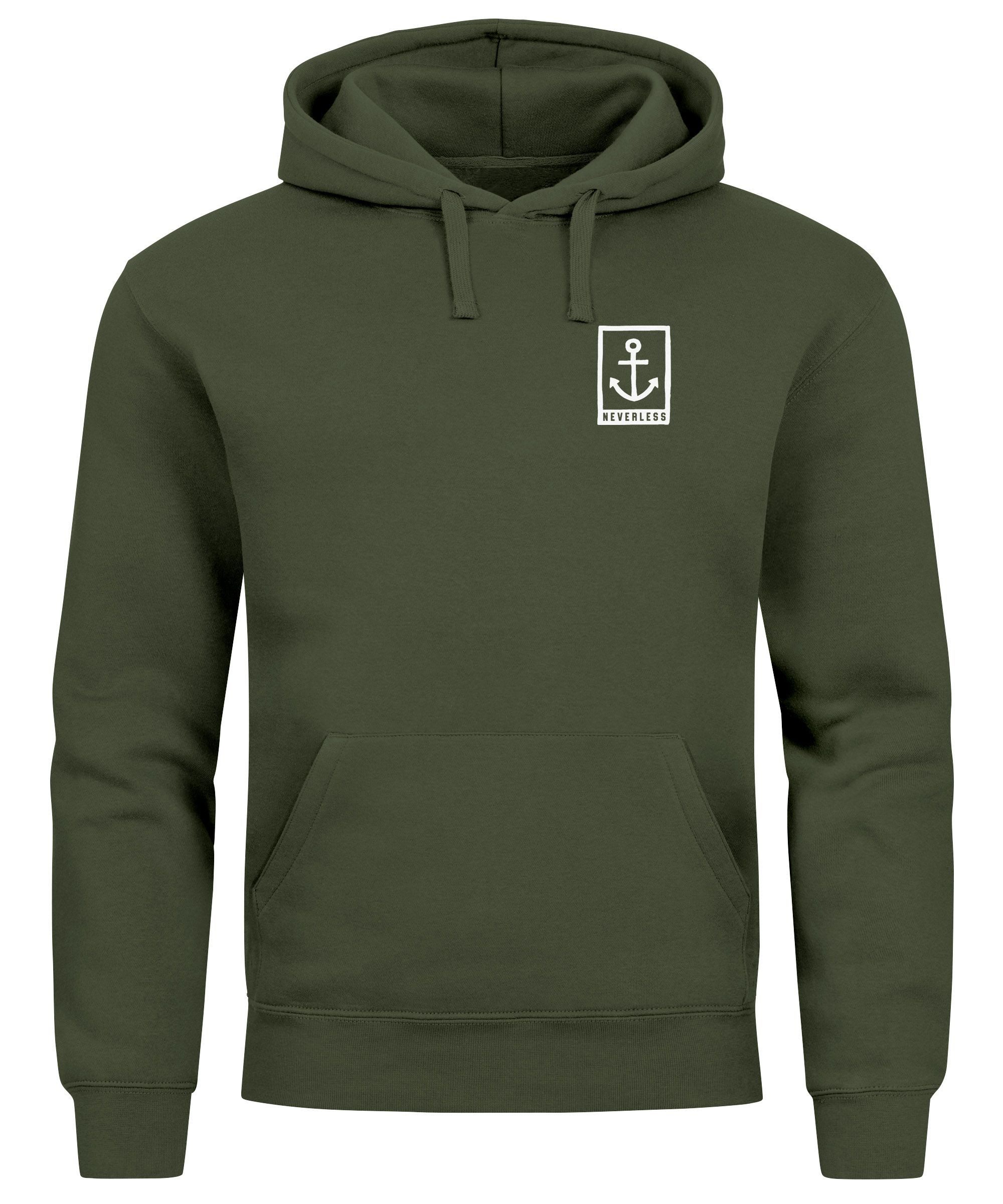 Neverless Hoodie Hoodie Herren Anker Logo günstig online kaufen