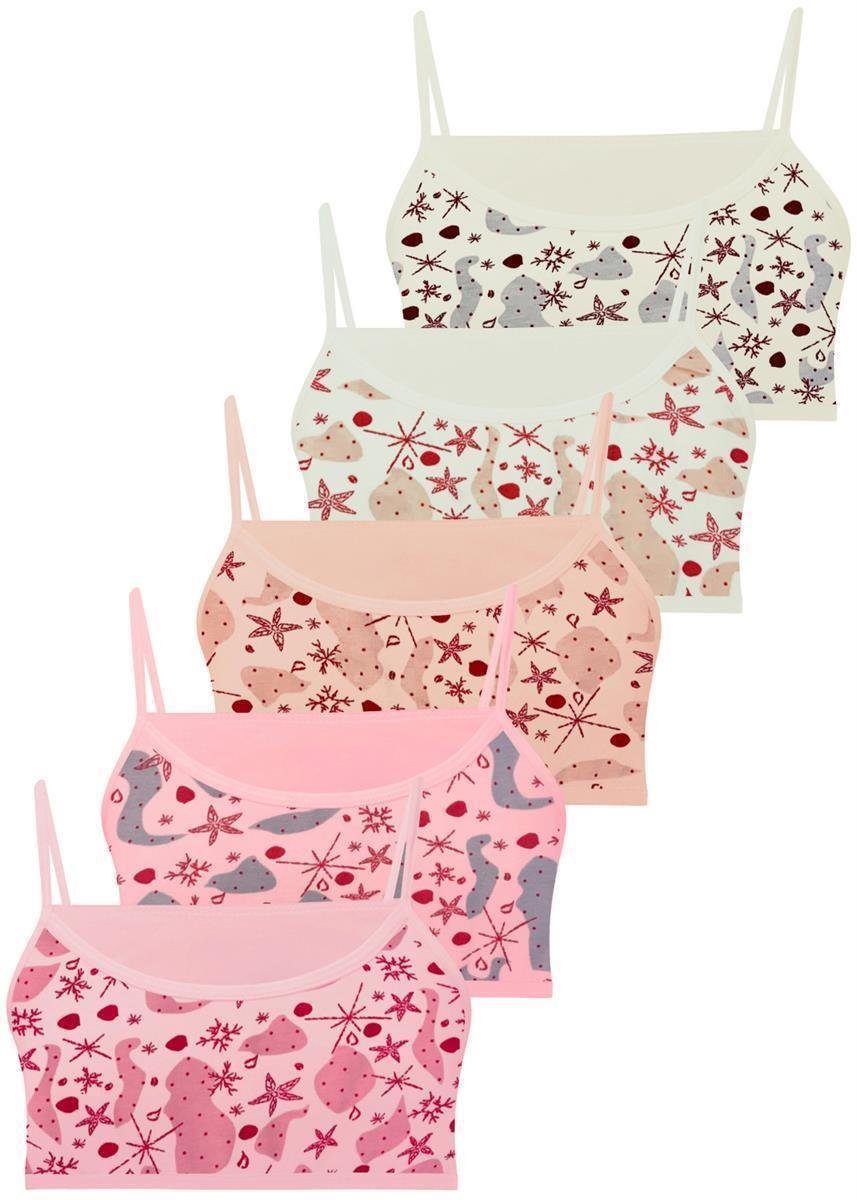 LOREZA Bustier 5er Set Mädchen Bustier BH - Mix - Bunt (Set, 5-tlg., 5er-Pack)