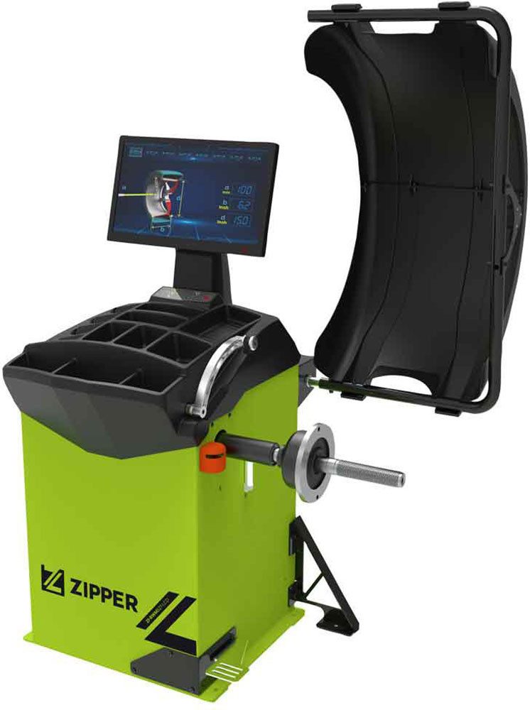 ZIPPER Reifenwuchtmaschine, für Felgen von 10 - 24, 230 V, einfache Bedienung, robuste Technik