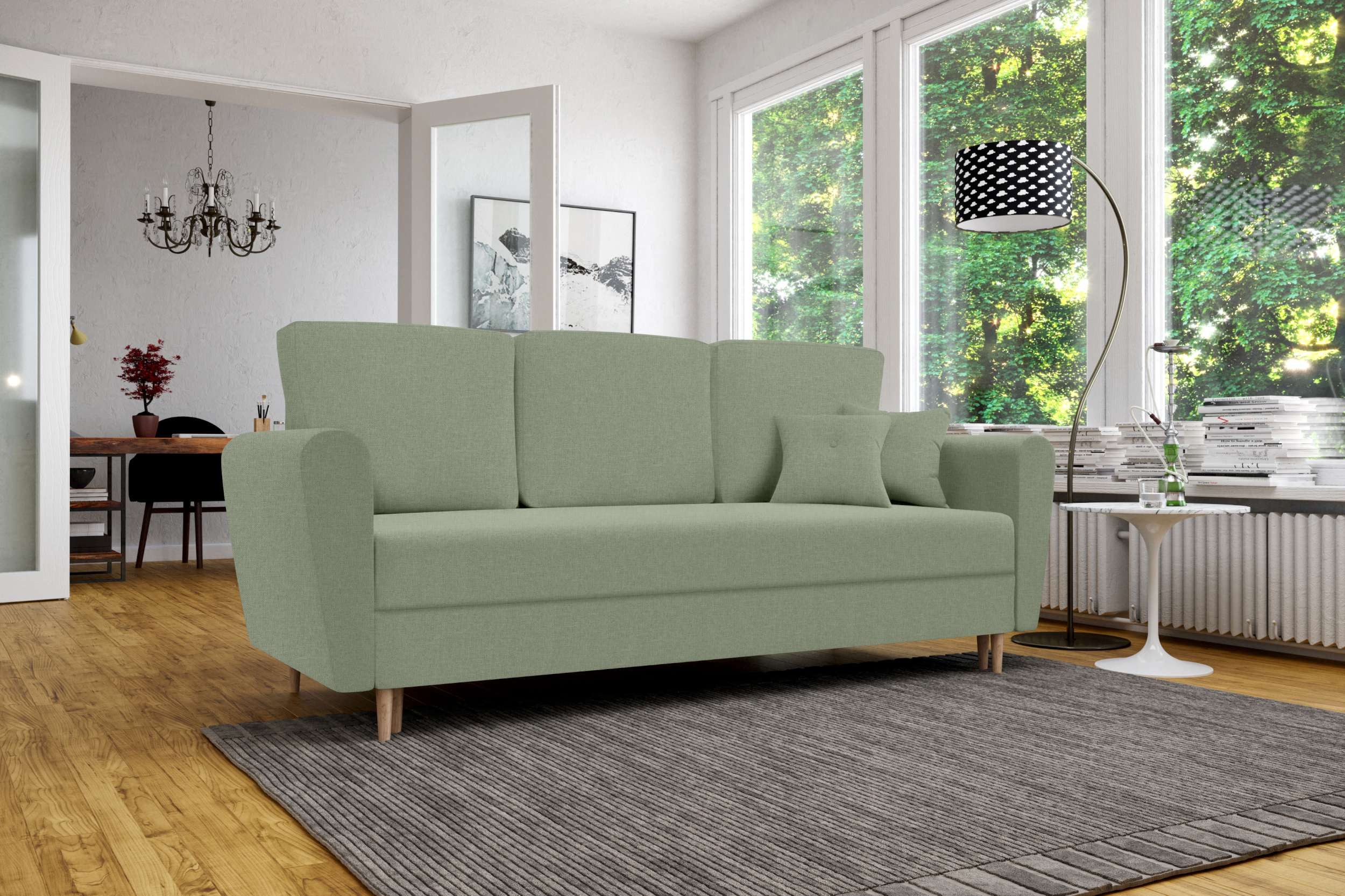 99rooms 3-Sitzer Rowan, 2,5-Sitzer, Sofa, mit Armlehnen und Rückenlehne, frei im Raum stellbar, Sitzkomfort