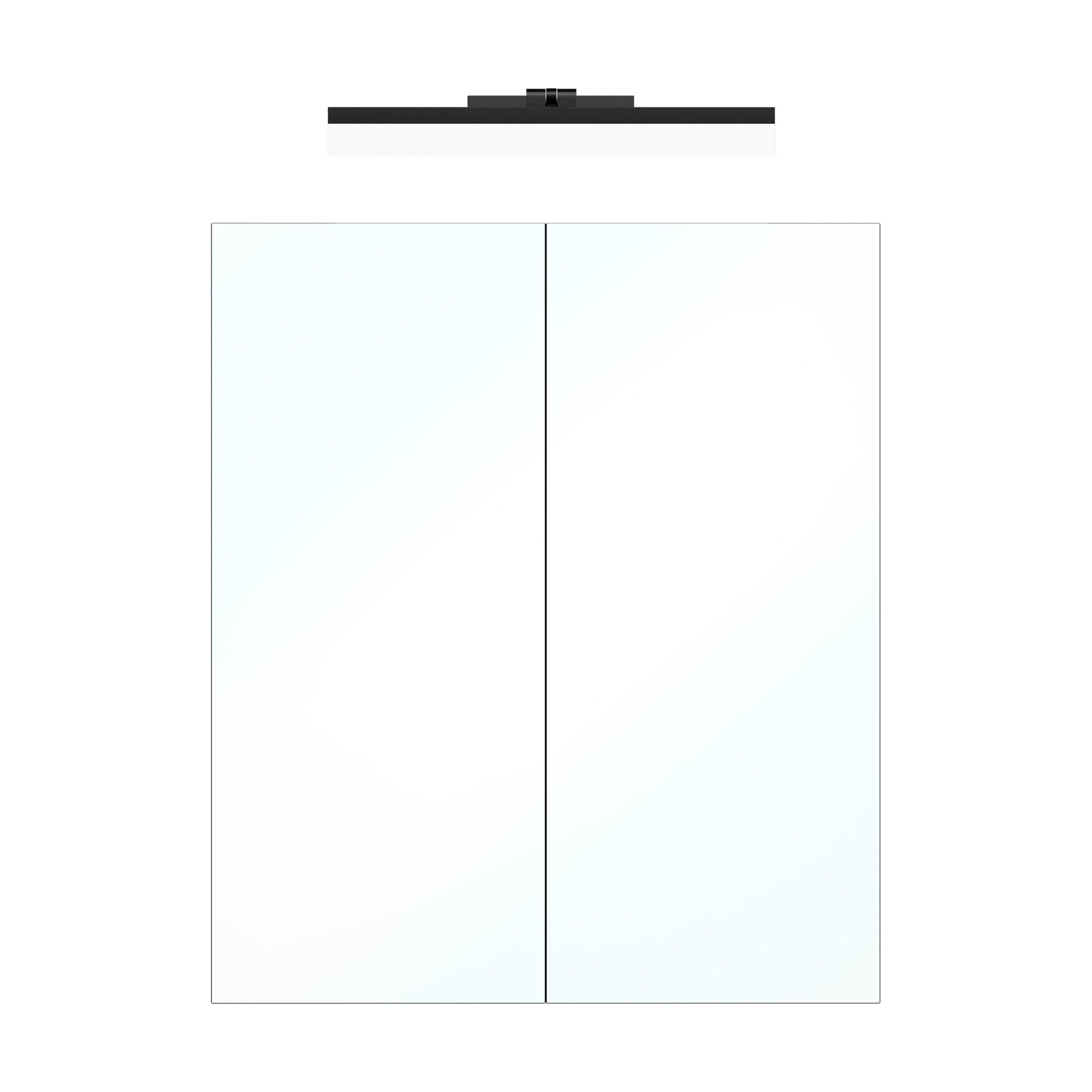 doporro Spiegelschrank Wandschrank mit 180° Drehbare LED Spiegelbeleuchtung Luxaris