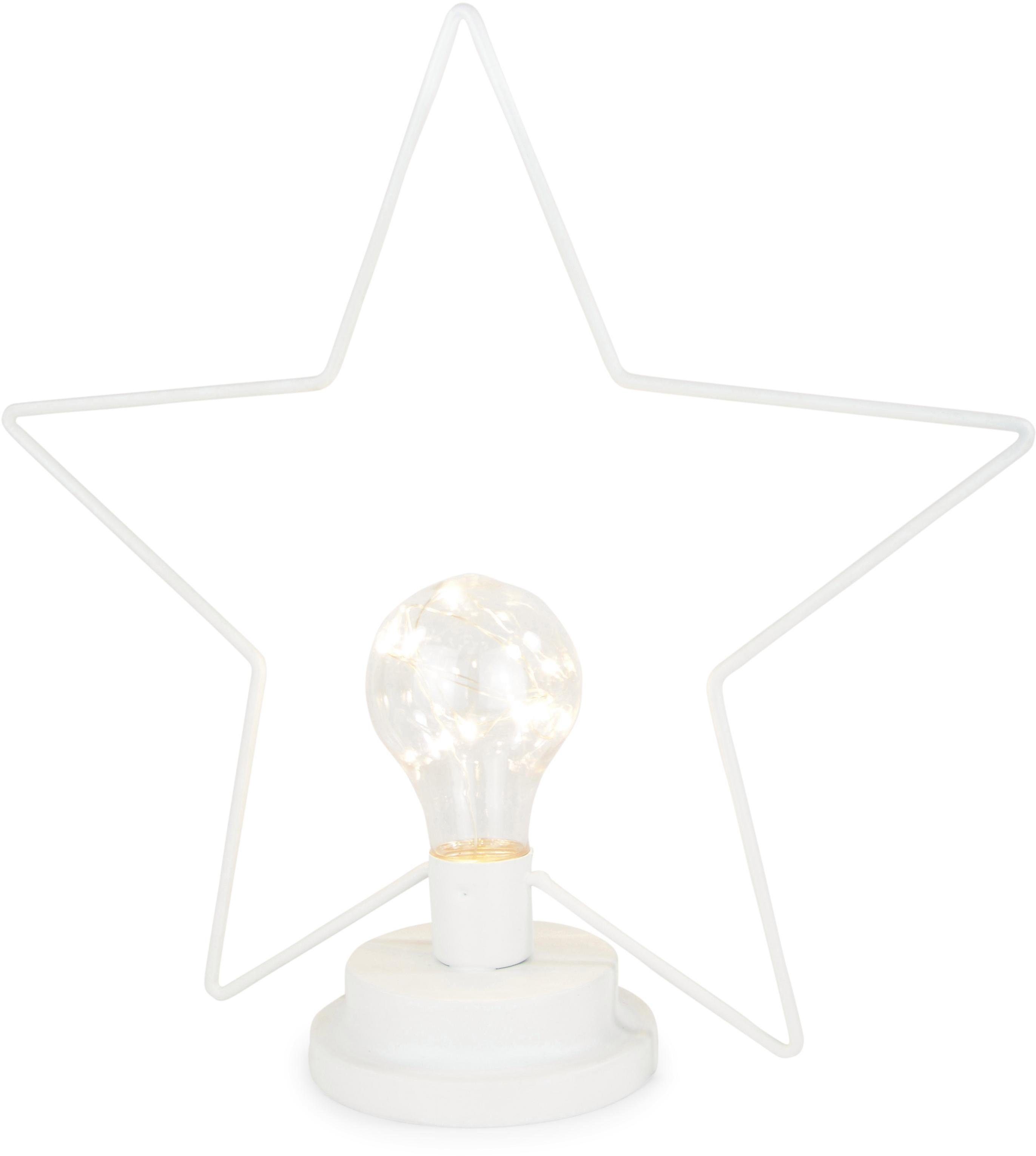 Klassische Marke RIFFELMACHER & WEINBERGER LED LED Drahtstern Warmweiß, fest Weihnachtsdeko, mit LED-Glühlampe Stern integriert, Weihnachtsstern