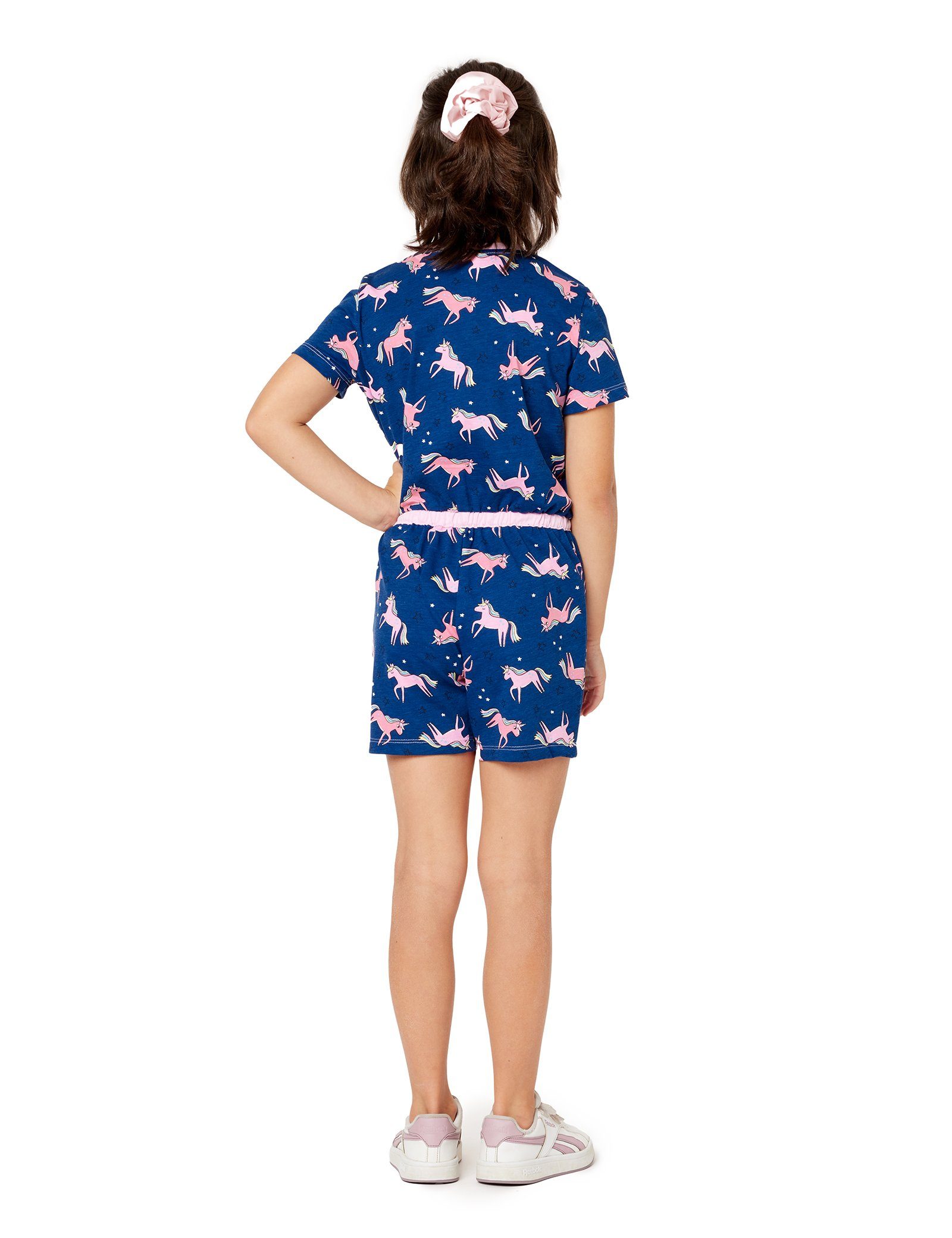 Schlafanzug Marineblau/Einhorn Short Merry Schlafanzug Mädchen Style Overall MS10-267