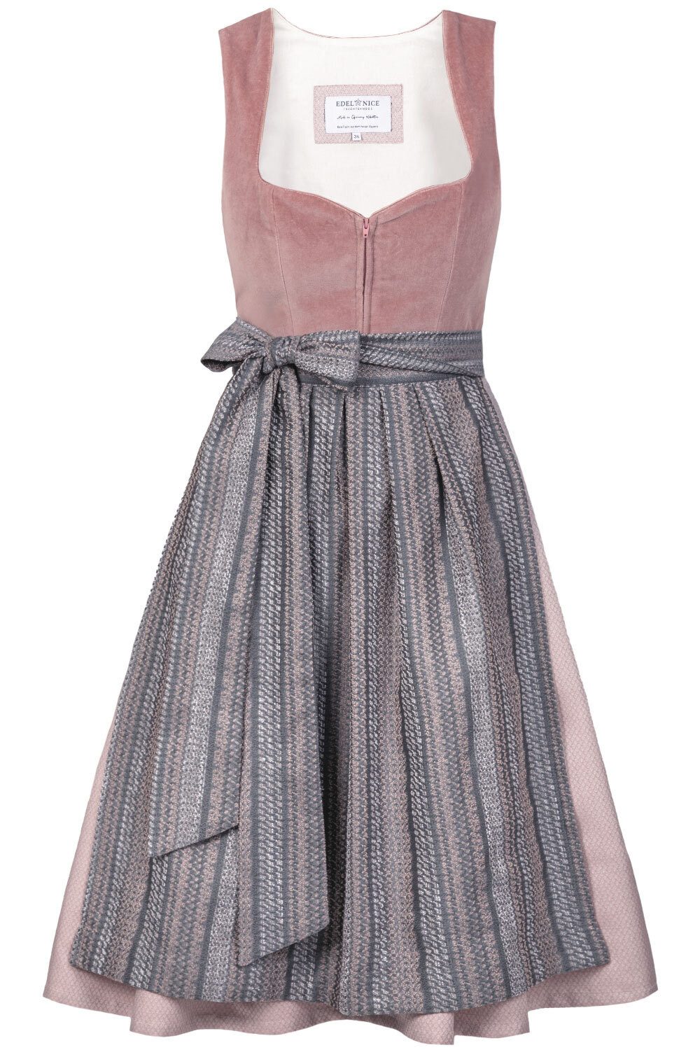 Edelnice Dirndl Marie Samt Altrosa