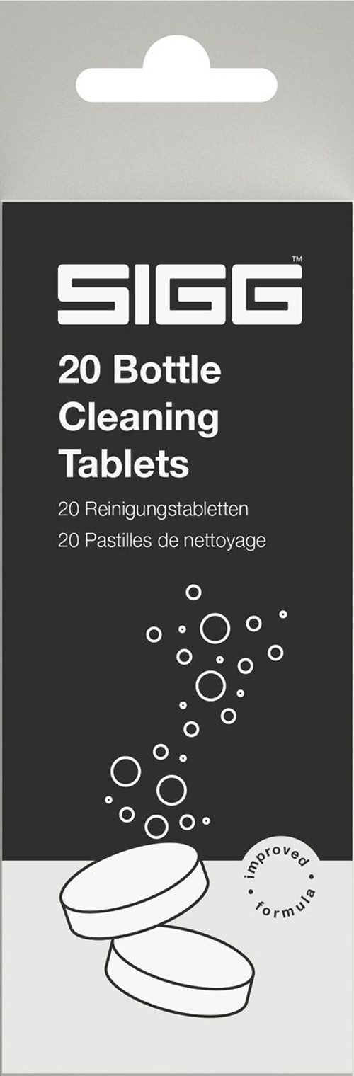 Sigg Trinkflasche SIGG 'Bottle Clean' Reinigungstabletten, 20 Stück, Umweltfreundliche Inhaltsstoffe – Biologisch abbaubare Bestandteile