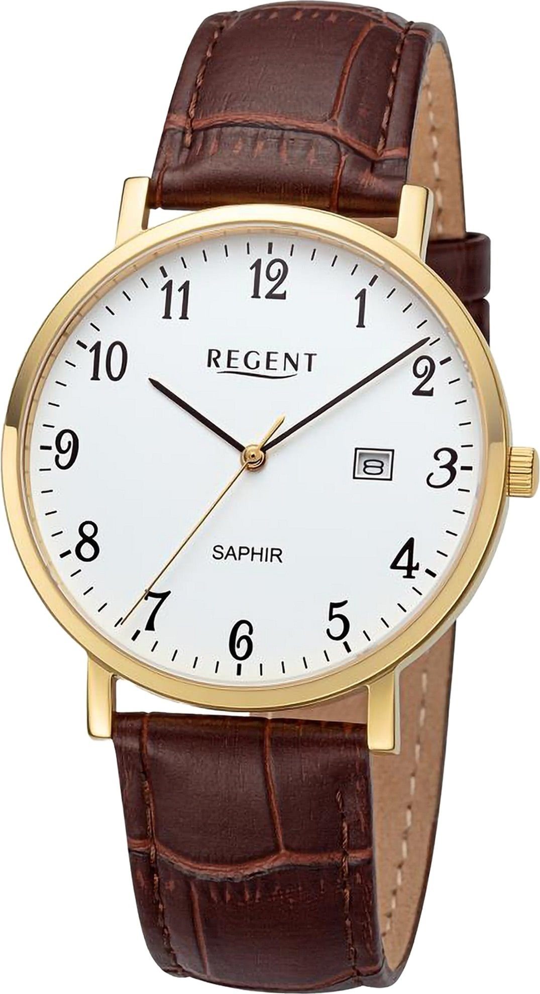 Quarzuhr Regent Herren Armbanduhr Analog