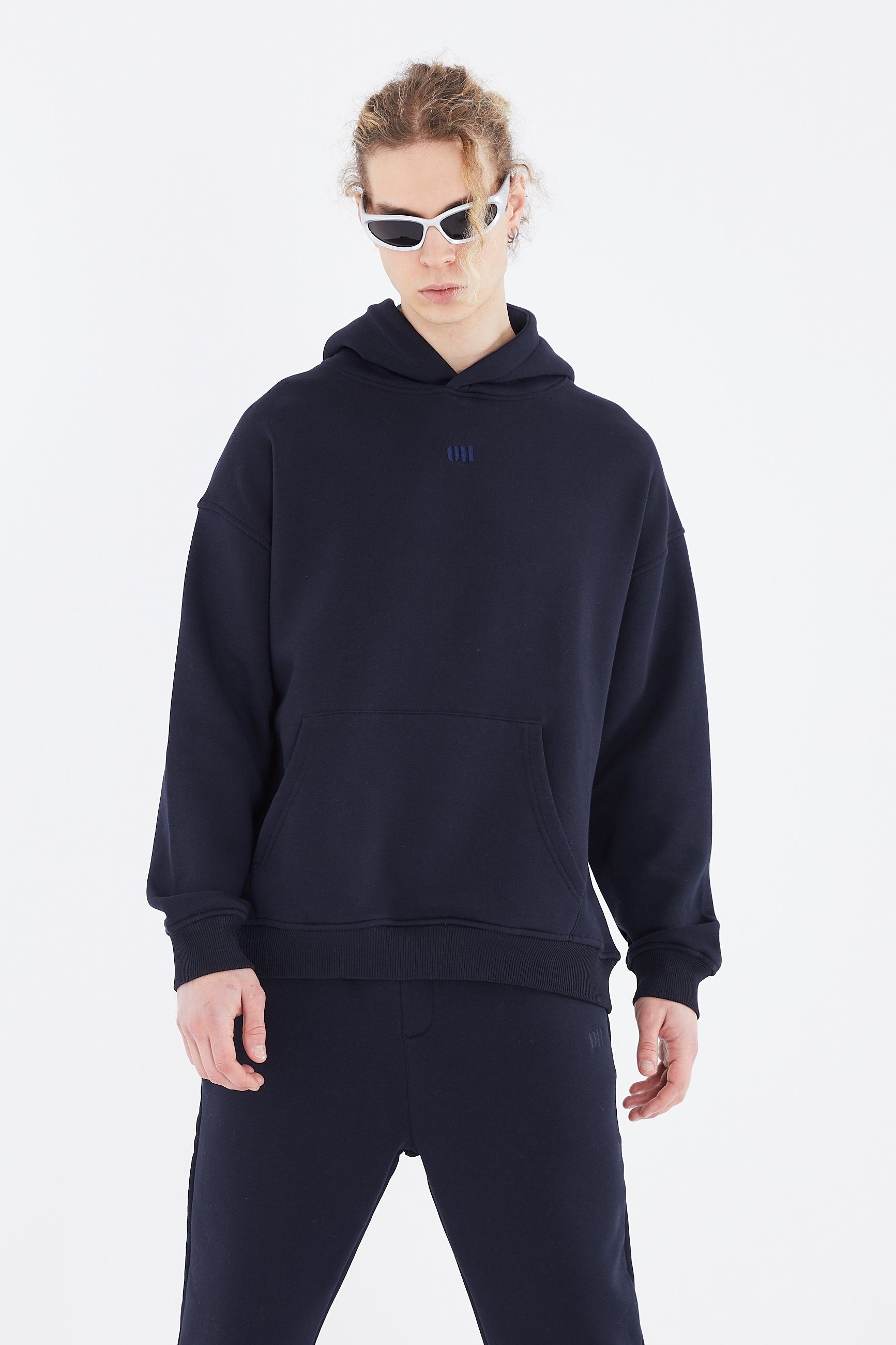 OSSY HOMER Hoodie Oversize Hoodie einfarbig Basic Baumwolle Kapuzenpullover günstig online kaufen