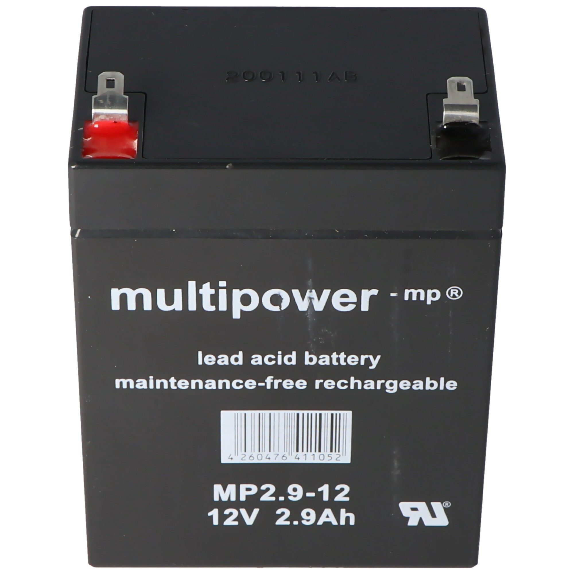 Multipower Multipower (12,0 Faston 2900 4,8mm MP2.9-12 Blei Akku V) Akku, Steckkontakten mAh