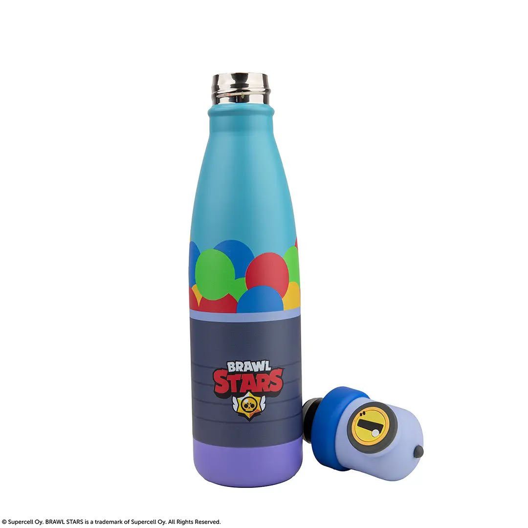 Cinereplicas Trinkflasche Brawl Stars Rico Trinkflasche - Isolierte Edelstahlflasche (500 ml)