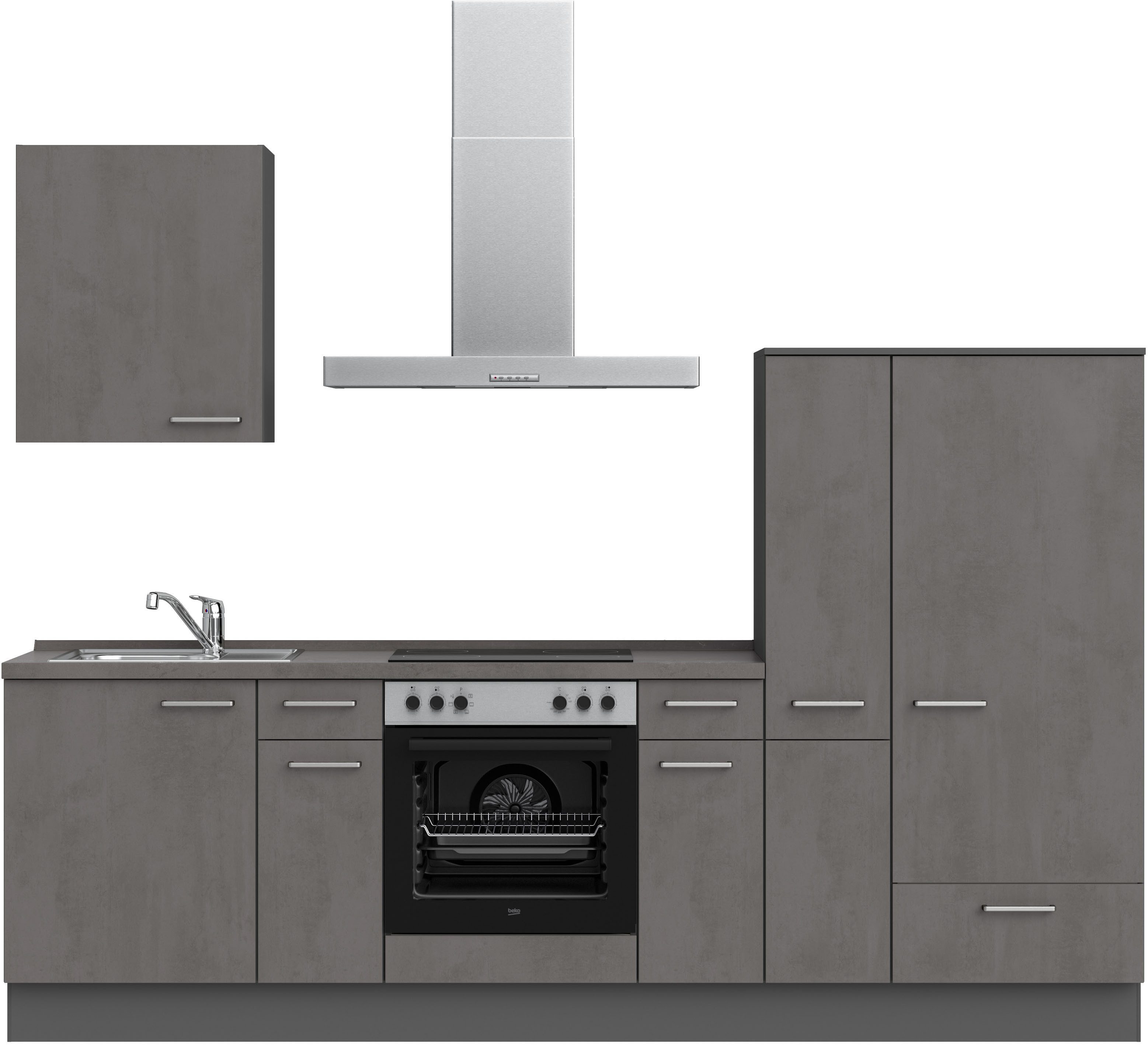 Front: Beton schiefergrau Nachbildung | Korpus: schiefergrau