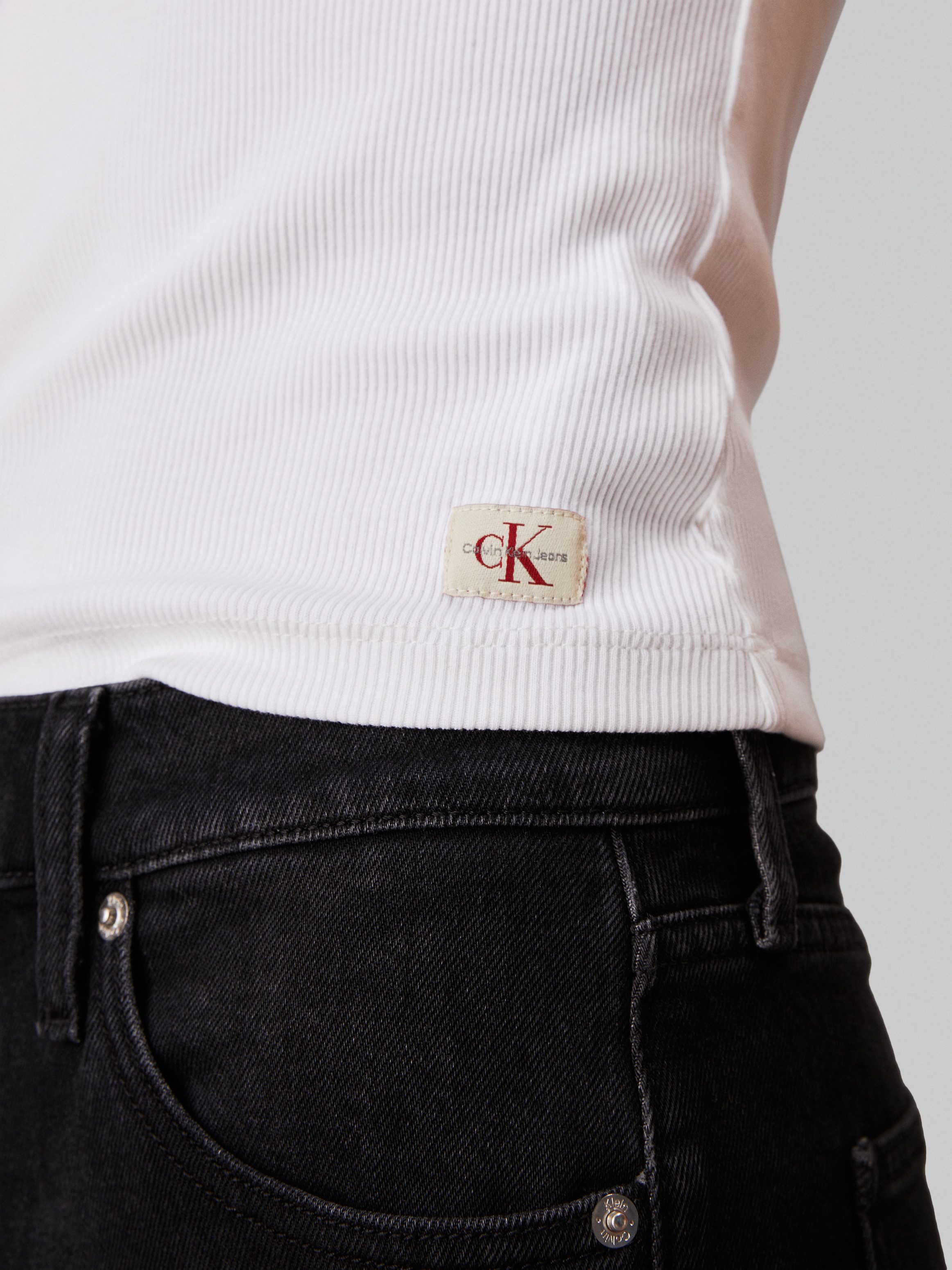 Calvin Klein Jeans Ripptanktop WOVEN LABEL günstig online kaufen