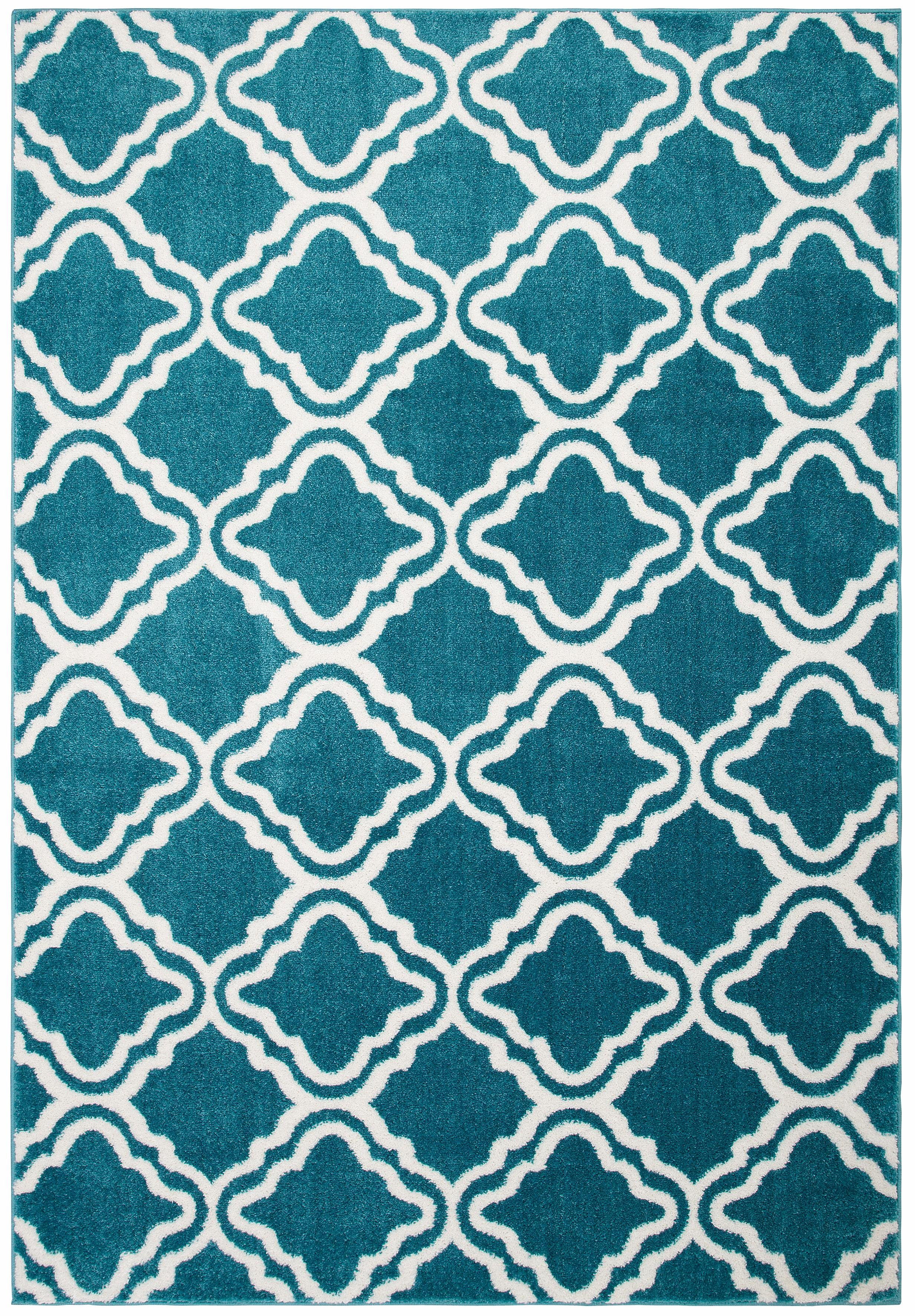 blau mm, Kurzflor, geometrisches Debora, 13 my Teppich Design, Höhe: rechteckig, weich Teppich home, gemustert,