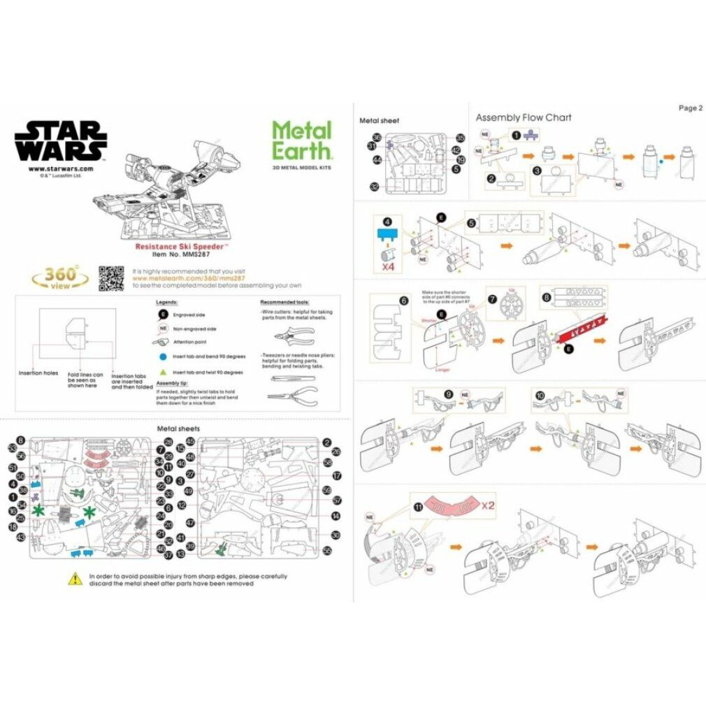 Puzzle 3D puzzle Star Wars: Widerstand Ski Speeder