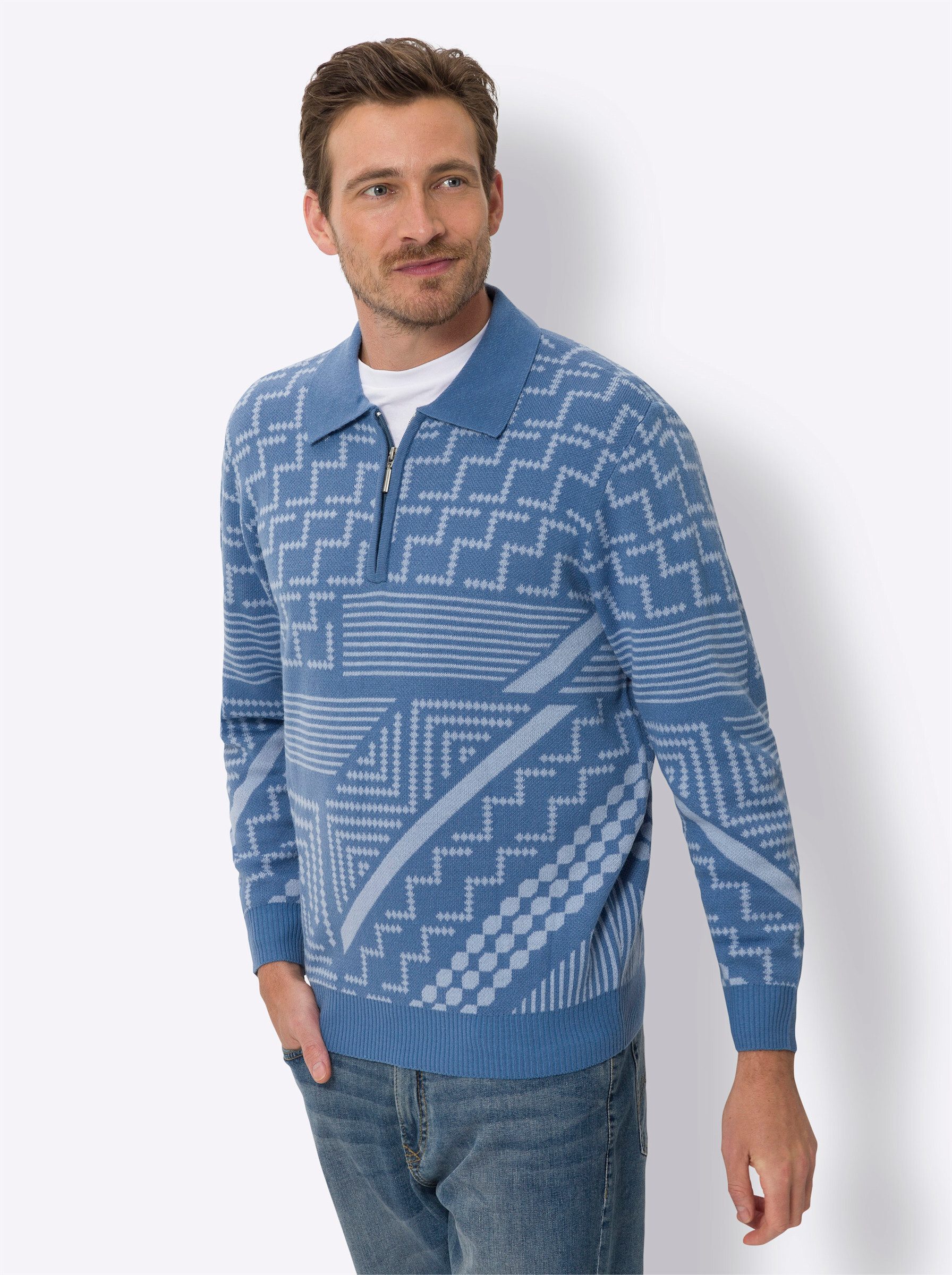 Sieh an! Strickpullover Polopullover