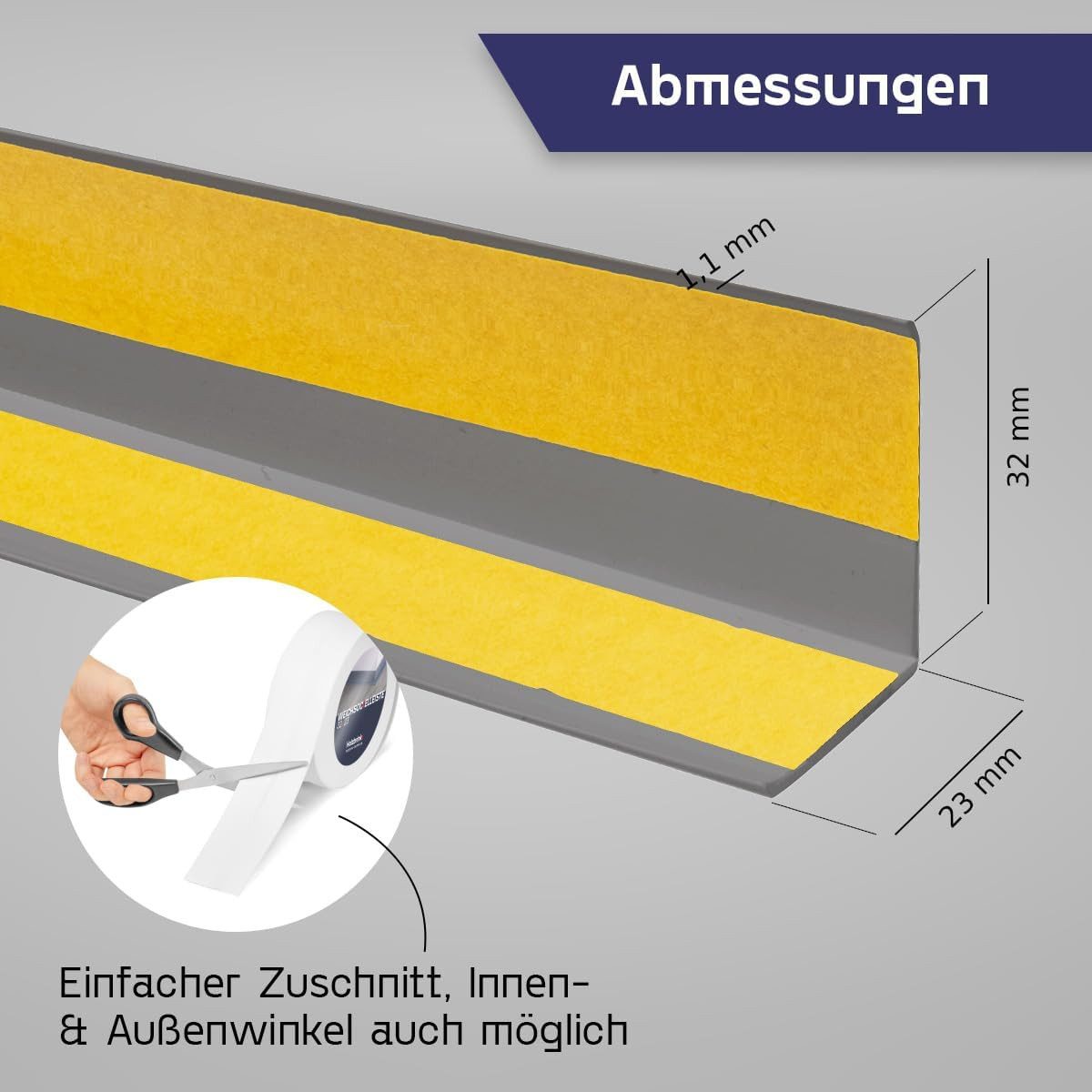 HOLZBRINK Sockelleiste HOLZBRINK selbstklebend PVC 32x23mm, 50 m (2x25m), L günstig online kaufen