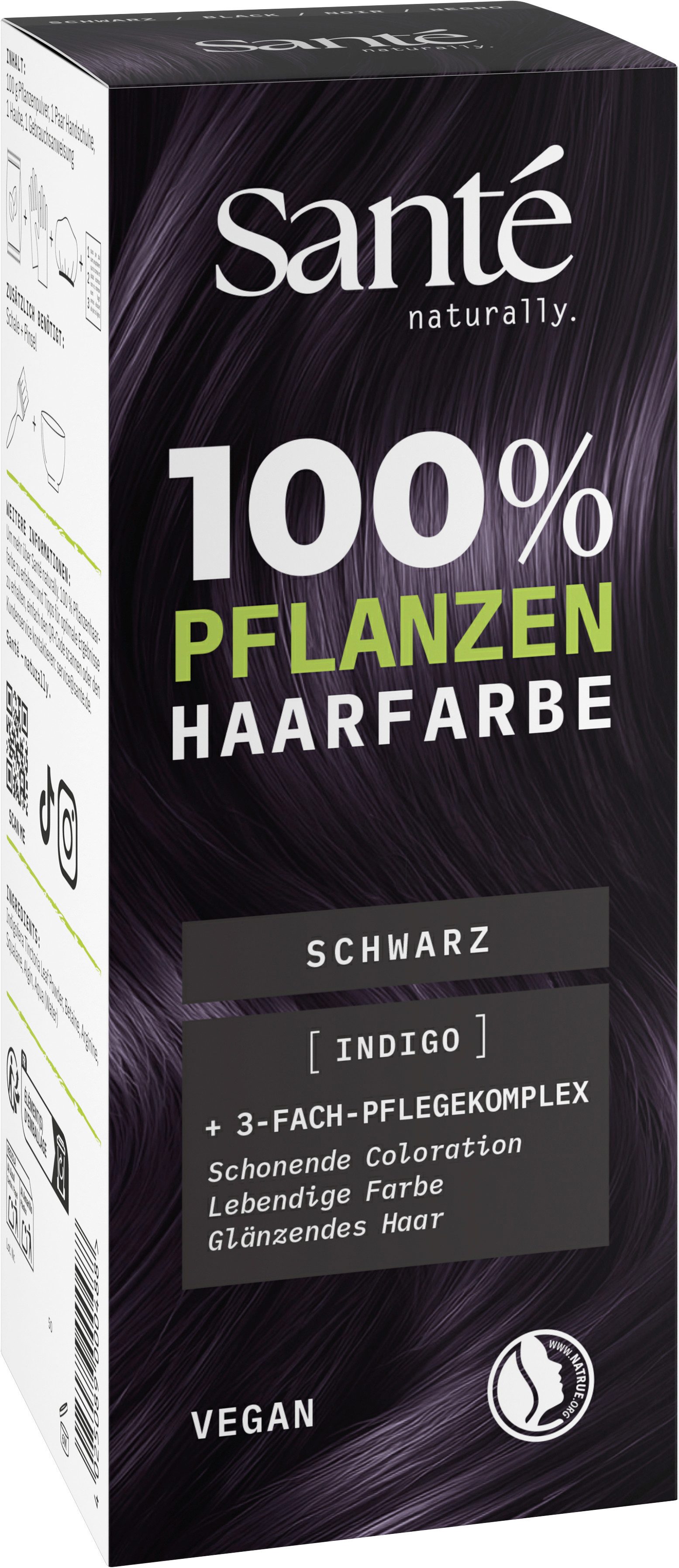 SANTE Coloration PFLANZENHAARFARBE, mit Pflanzenpigmenten, permanente Colorierung, vegan