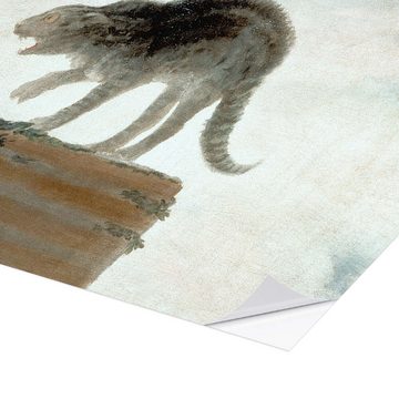 Posterlounge Wandfolie Francisco José de Goya, Streit unter Katzen, Malerei